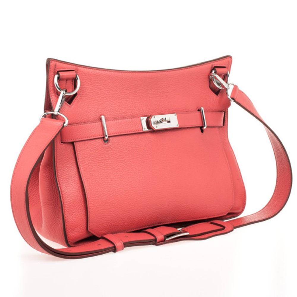 Pink Hermes Rose Jaipur Taurillon Clemence Leather Jypsiere 34 Bag