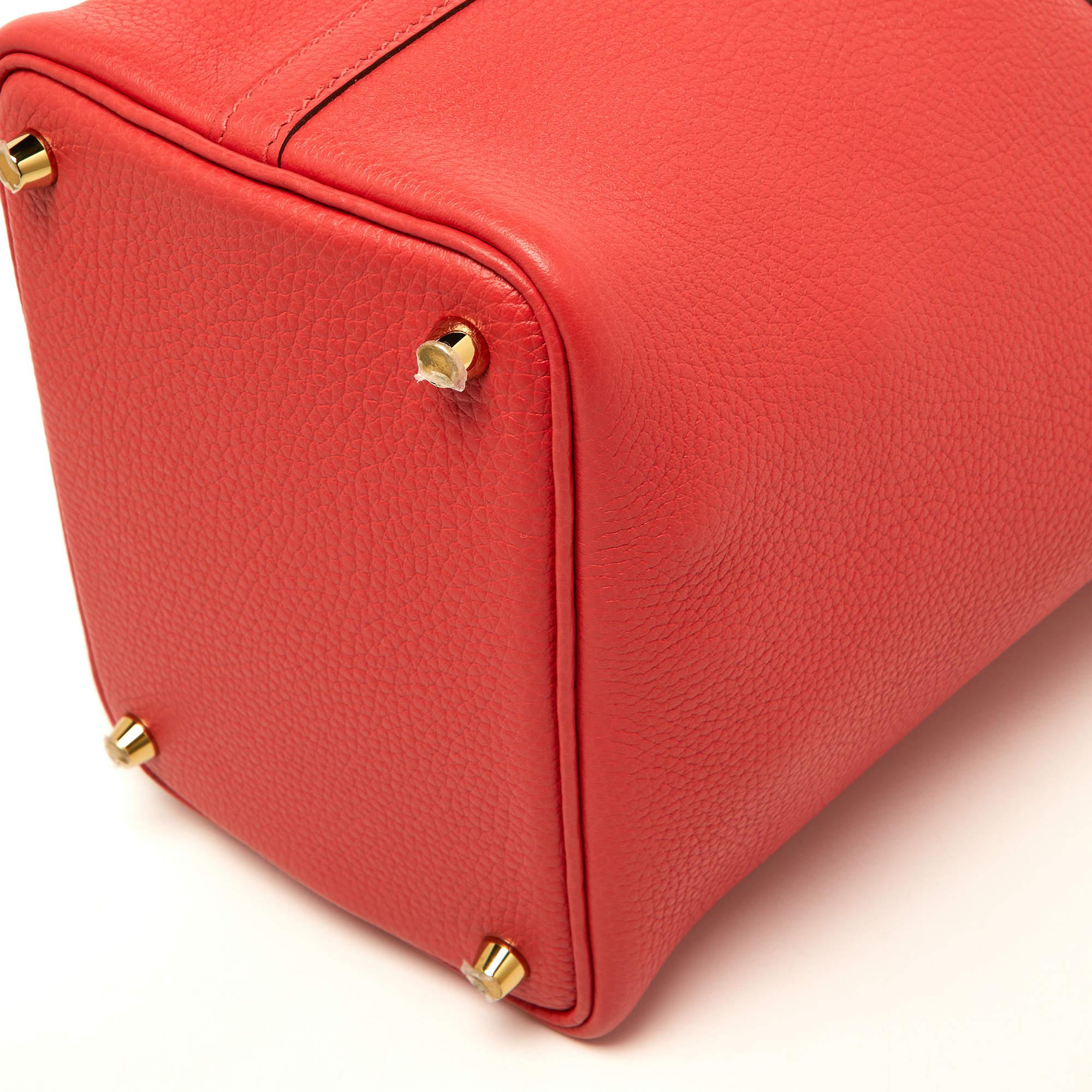 Hermès Rose Jaipur Taurillon Clemence Leather Picotin Lock 18 Bag 5