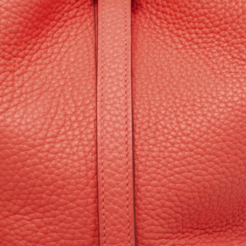 Women's Hermes Rose Jaipur Taurillon Clemence Leather Picotin Lock 18 Bag