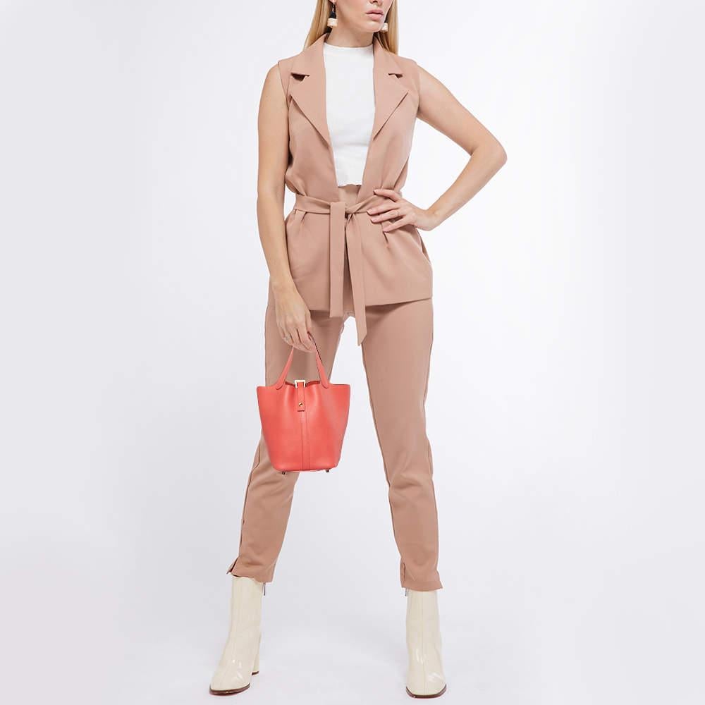 Women's Hermès Rose Jaipur Taurillon Clemence Leather Picotin Lock 18 Bag