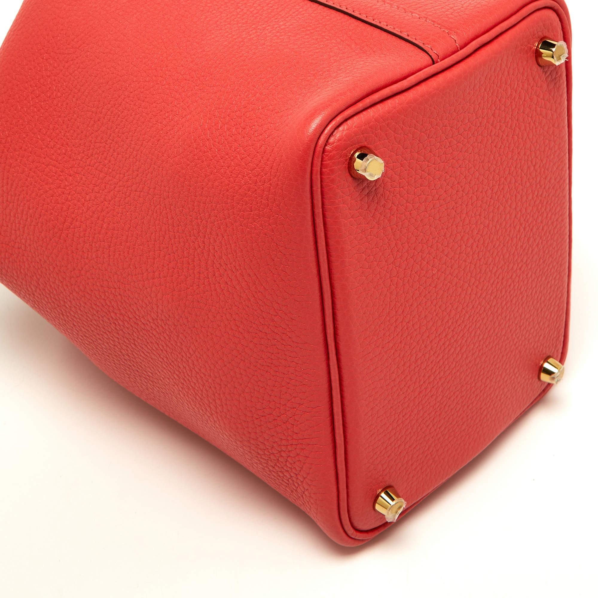 Hermès Rose Jaipur Taurillon Clemence Leather Picotin Lock 18 Bag 4
