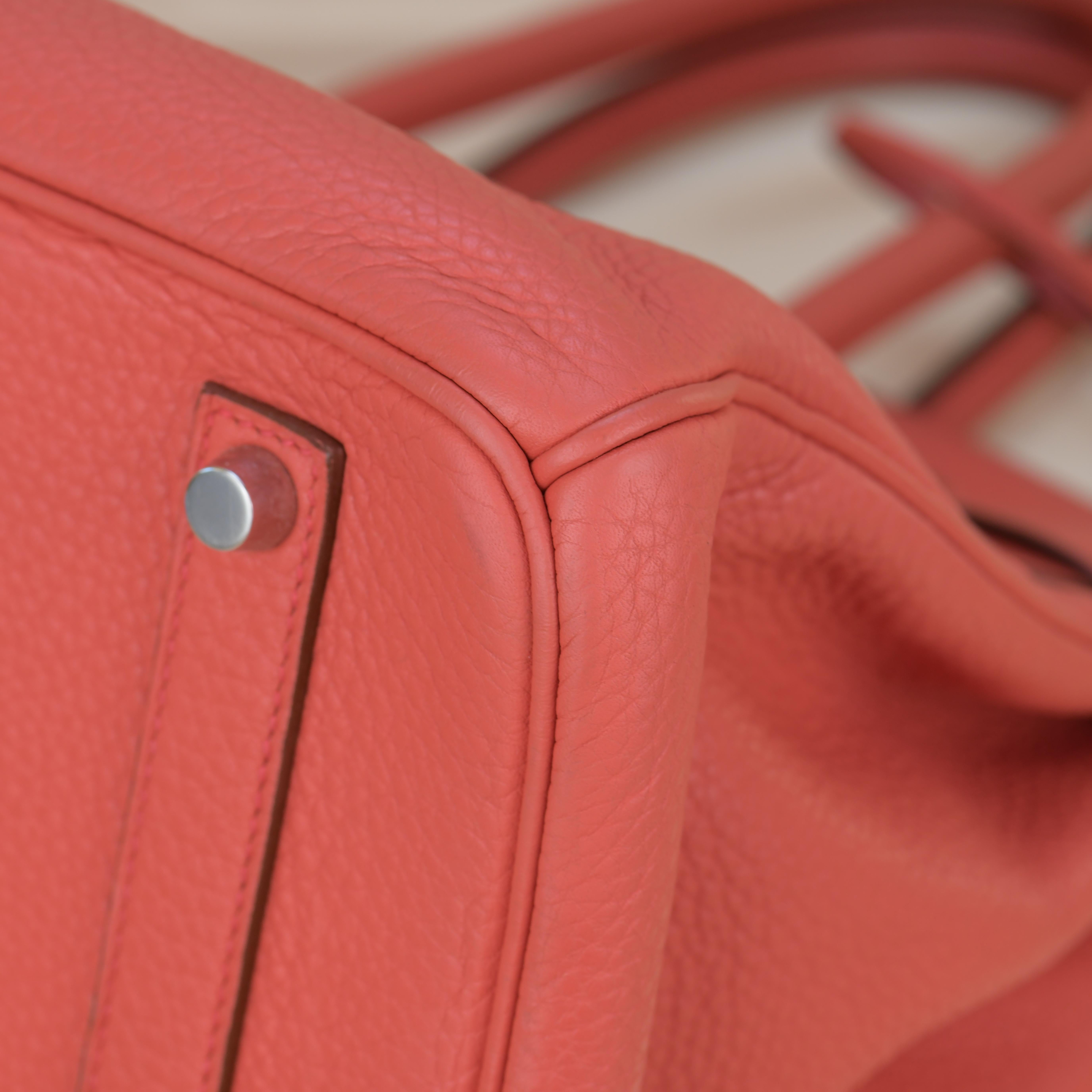 Hermès Rose Jaipur Togo Leather Birkin 35cm with Palladium Hardware 8