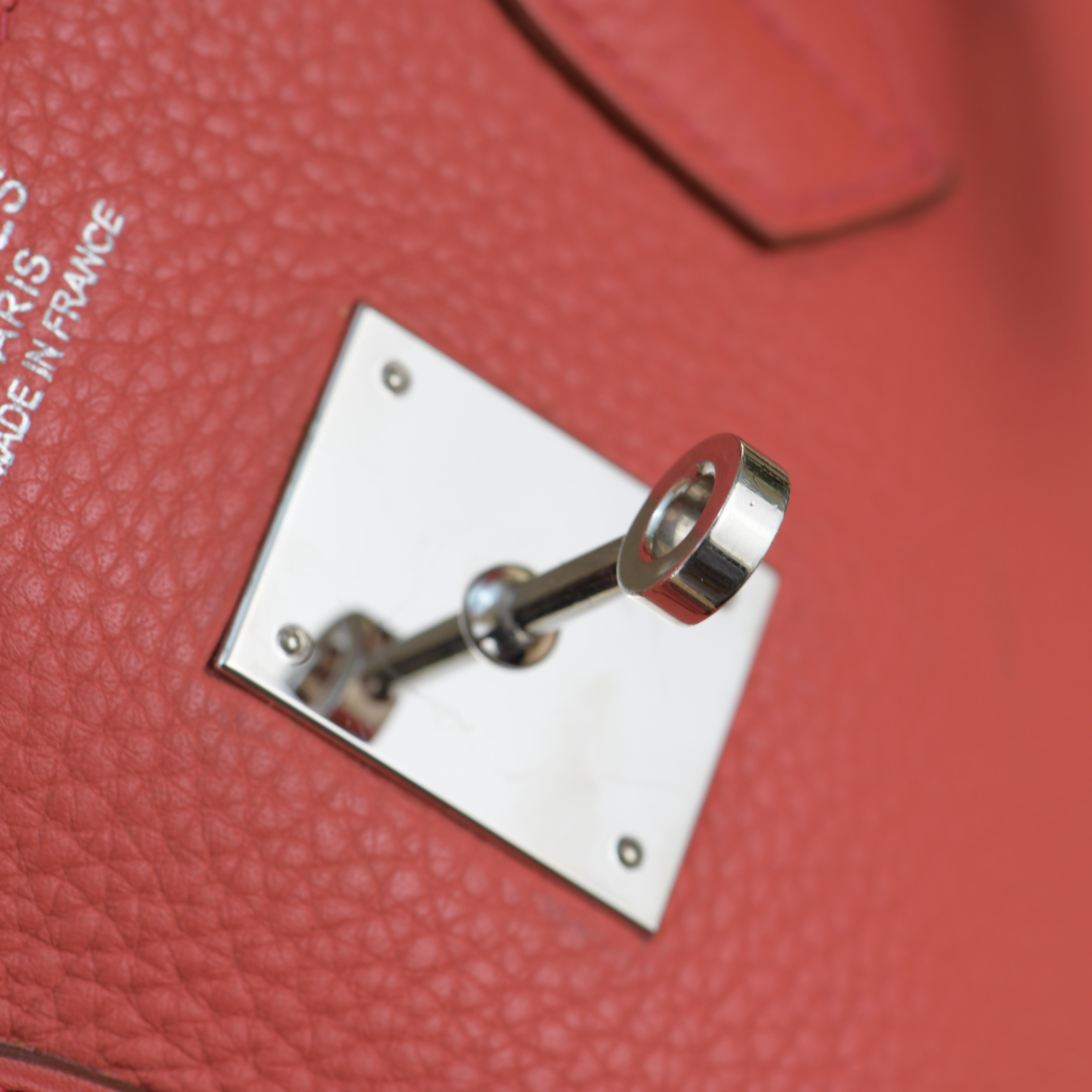 Hermès Rose Jaipur Togo Leather Birkin 35cm with Palladium Hardware 11