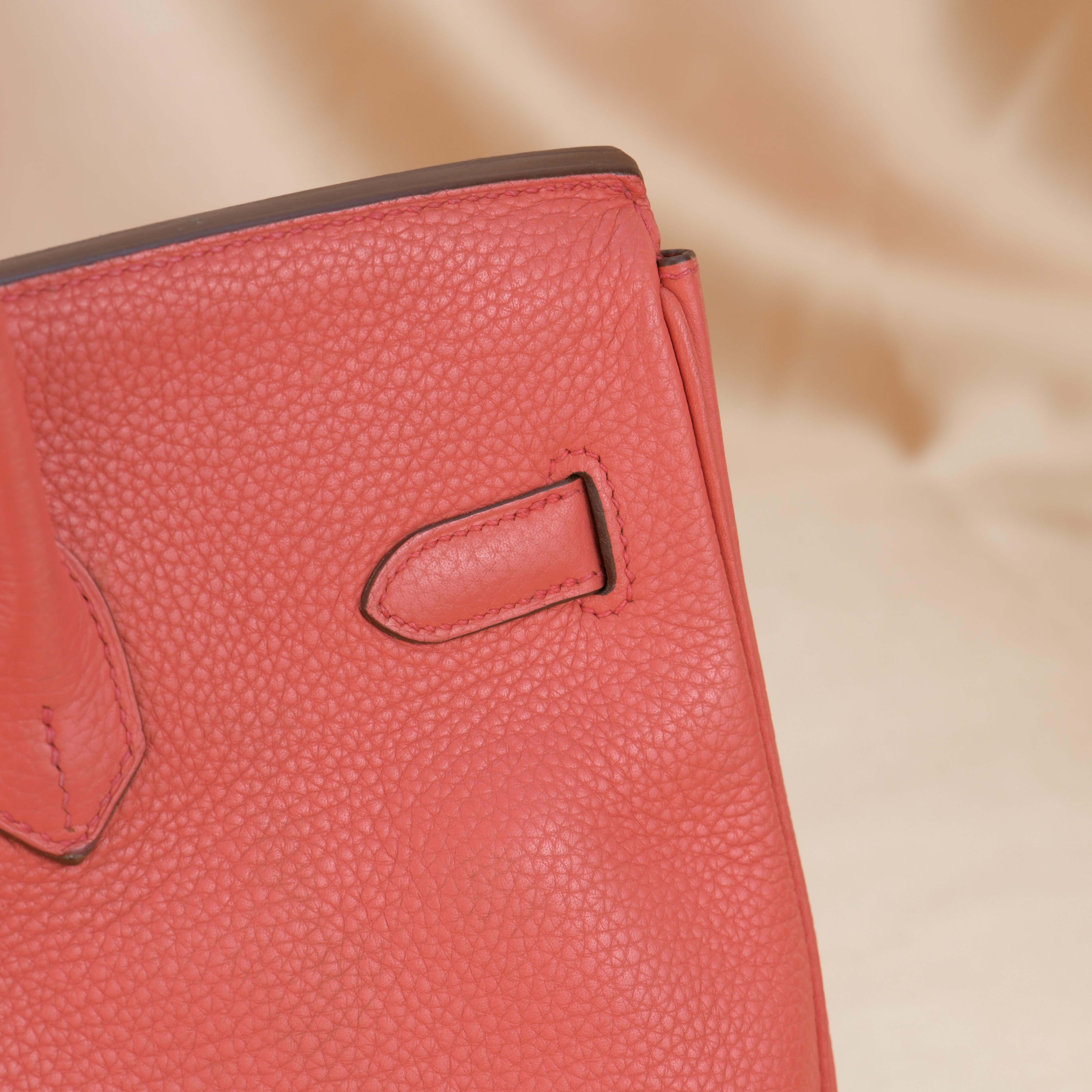 Hermès Rose Jaipur Togo Leather Birkin 35cm with Palladium Hardware 4