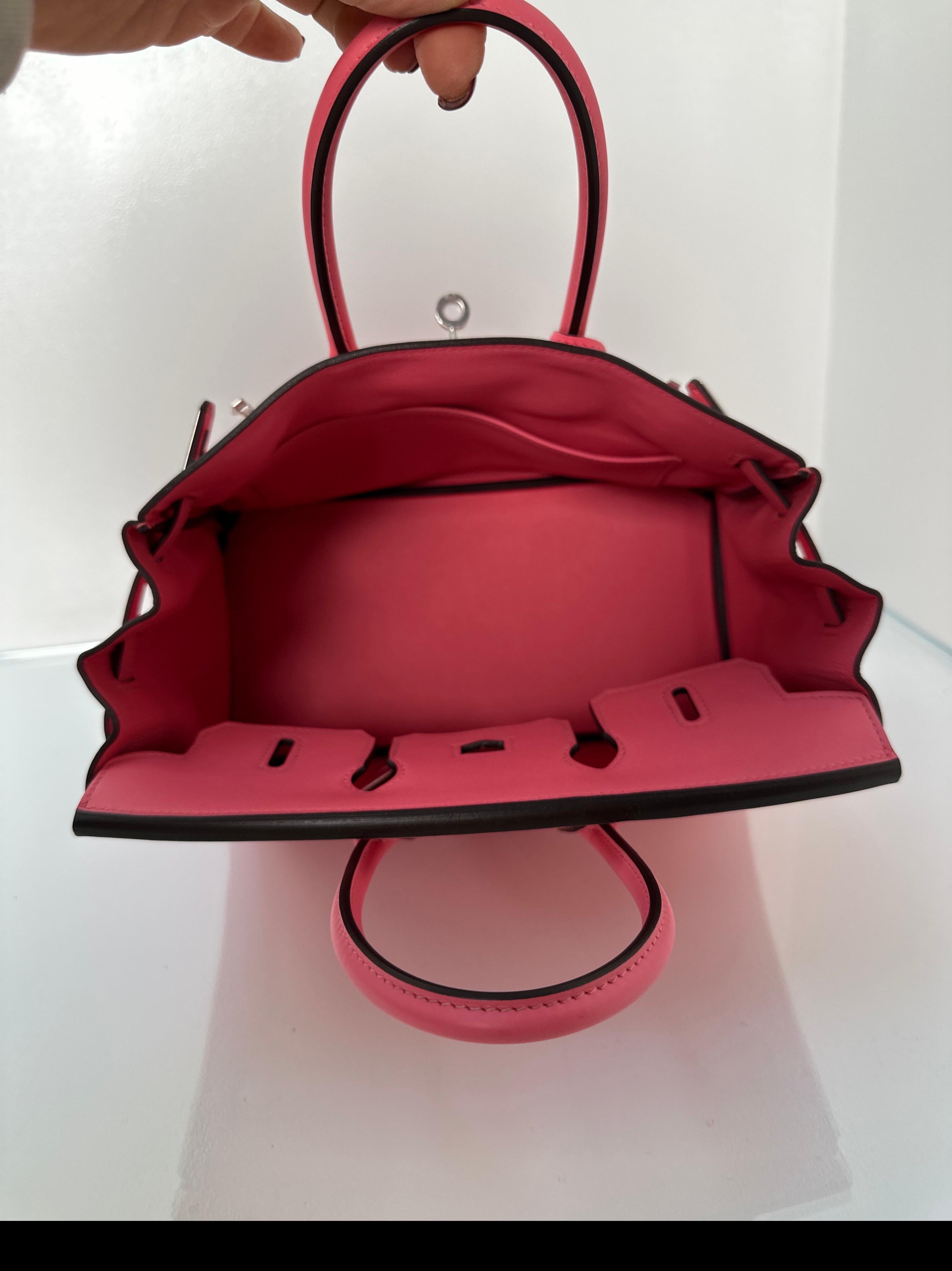 Hermes Rose Lipstick Birkin 25 Bag 5