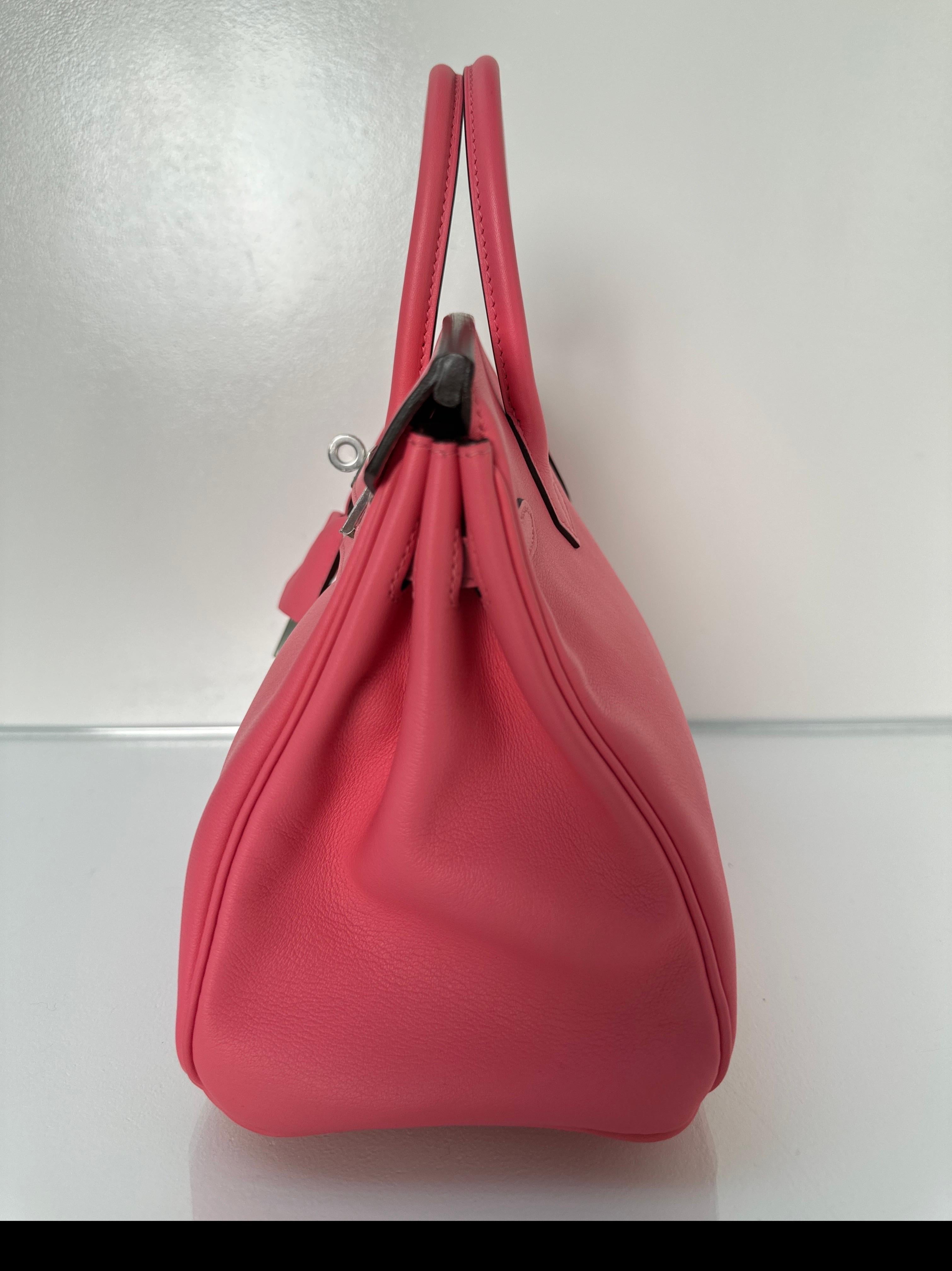 Hermes Rose Lipstick Birkin 25 Bag 11