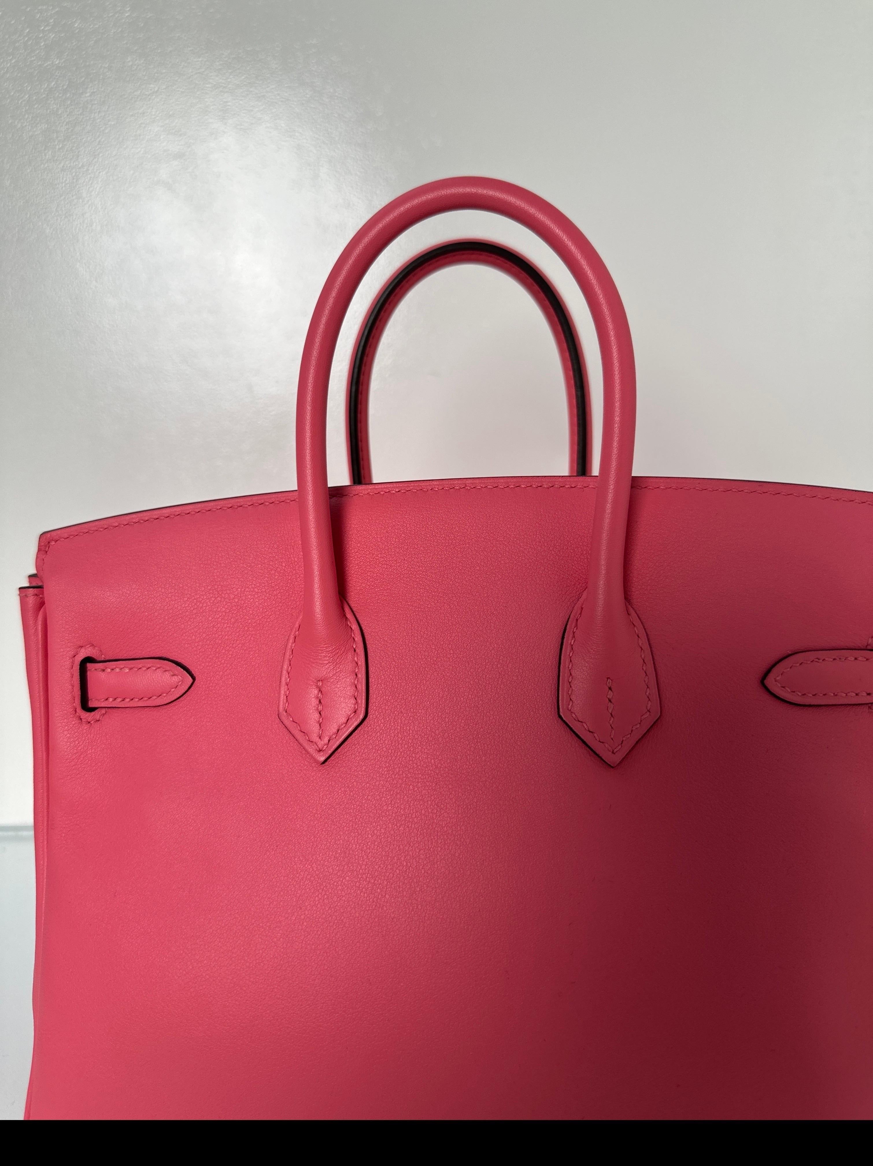 Hermes Rose Lipstick Birkin 25 Bag 1