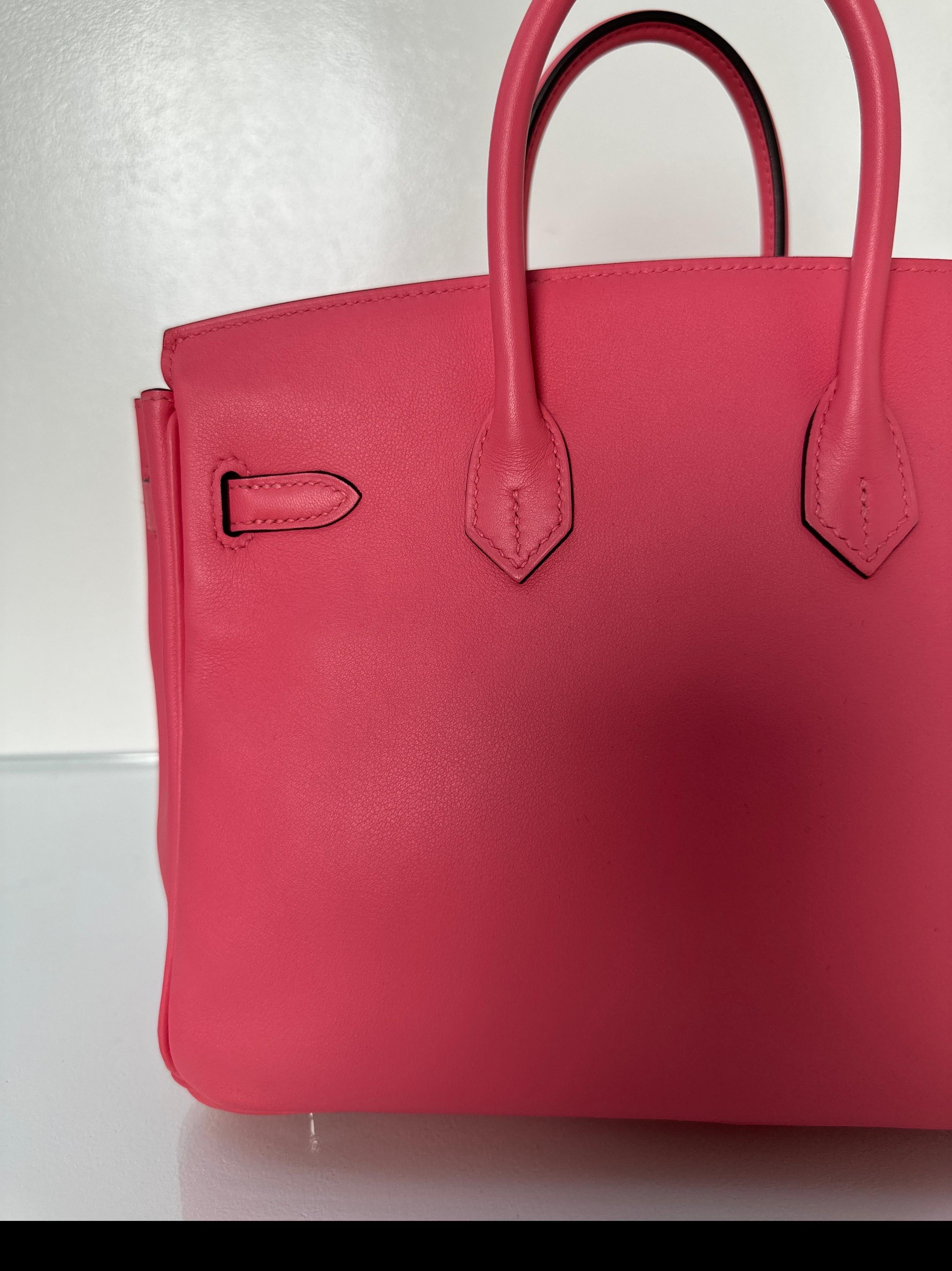 Hermes Rose Lipstick Birkin 25 Bag 2