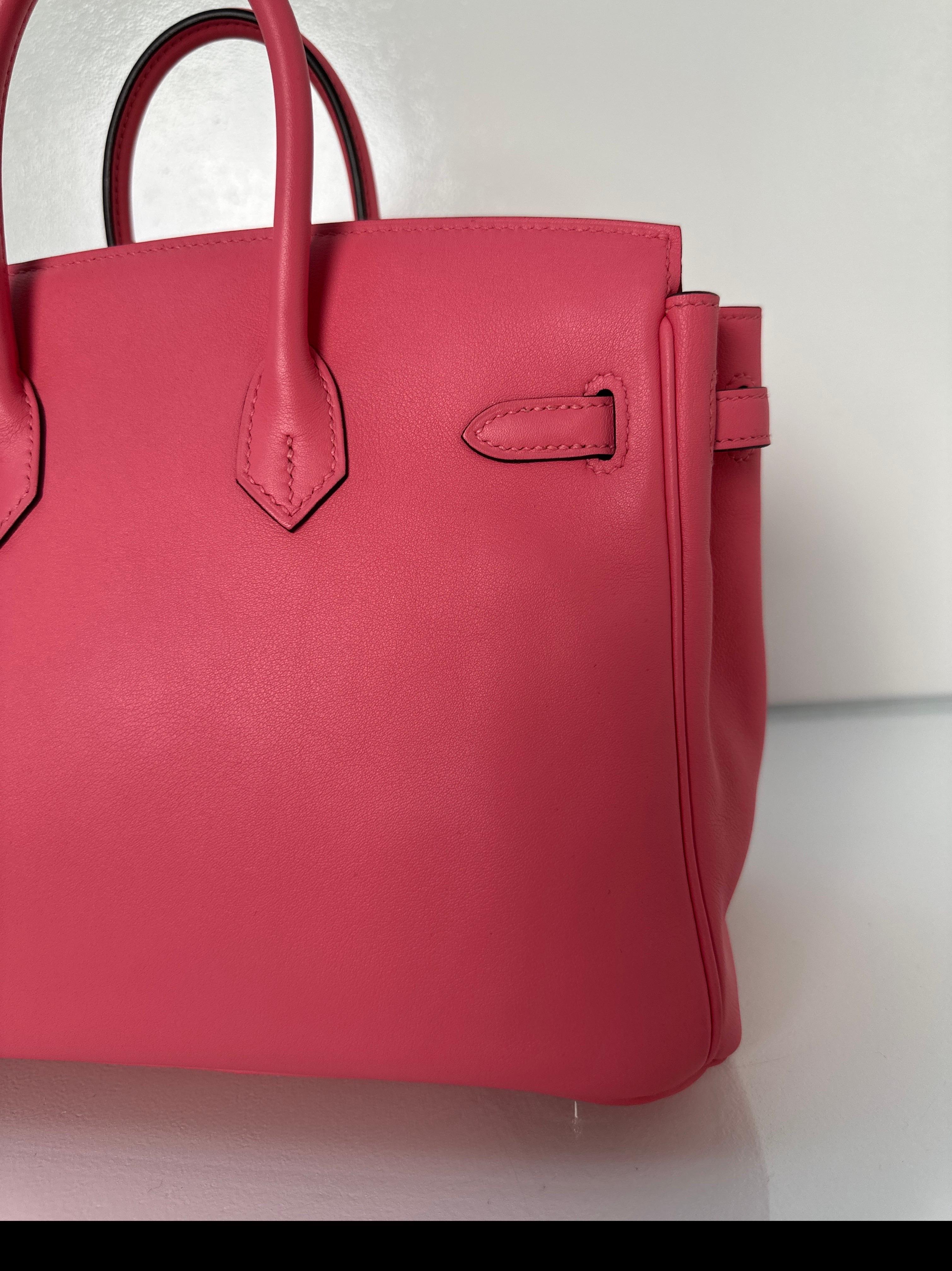 Hermes Rose Lipstick Birkin 25 Bag 3