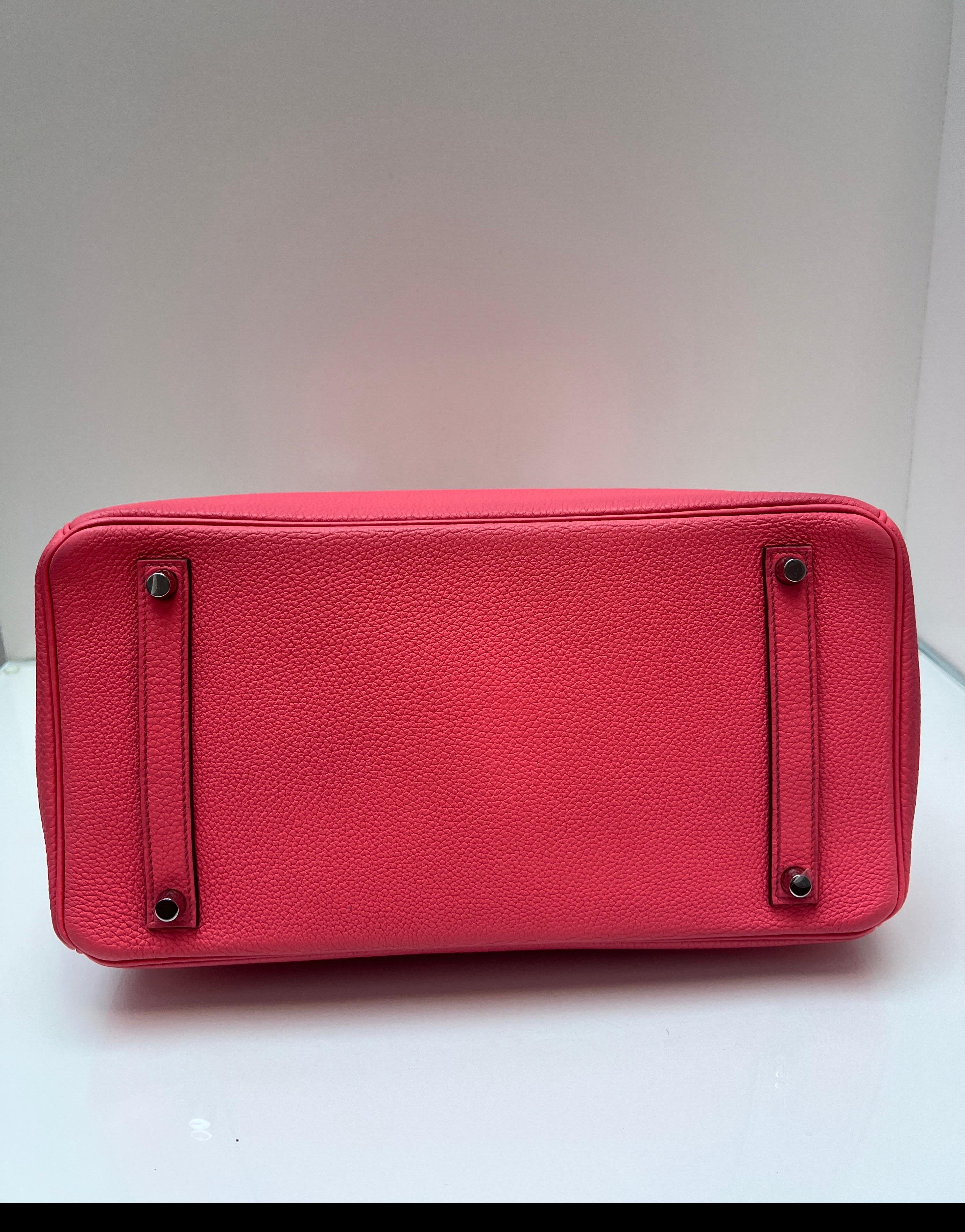 Hermes Rosa Rossetto Birkin 35 Borsa in vendita 5