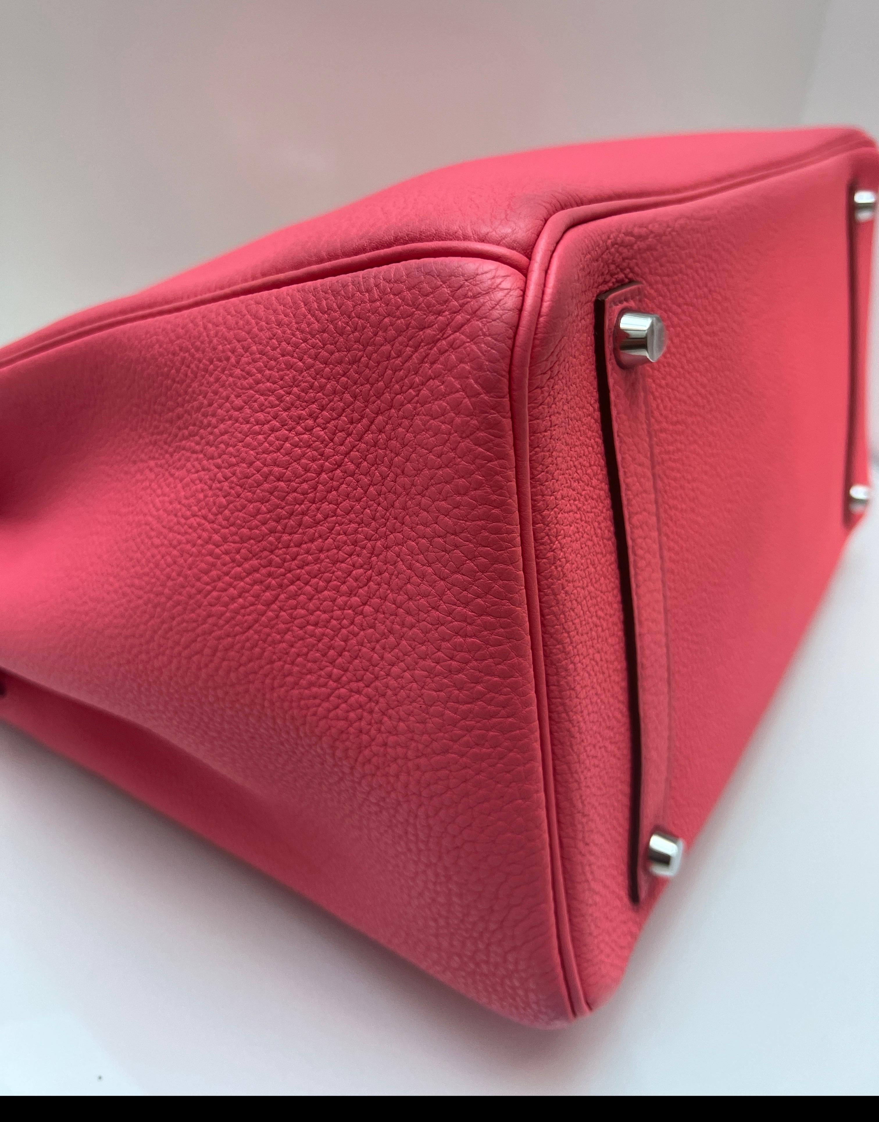 Hermes Rosa Rossetto Birkin 35 Borsa in vendita 6