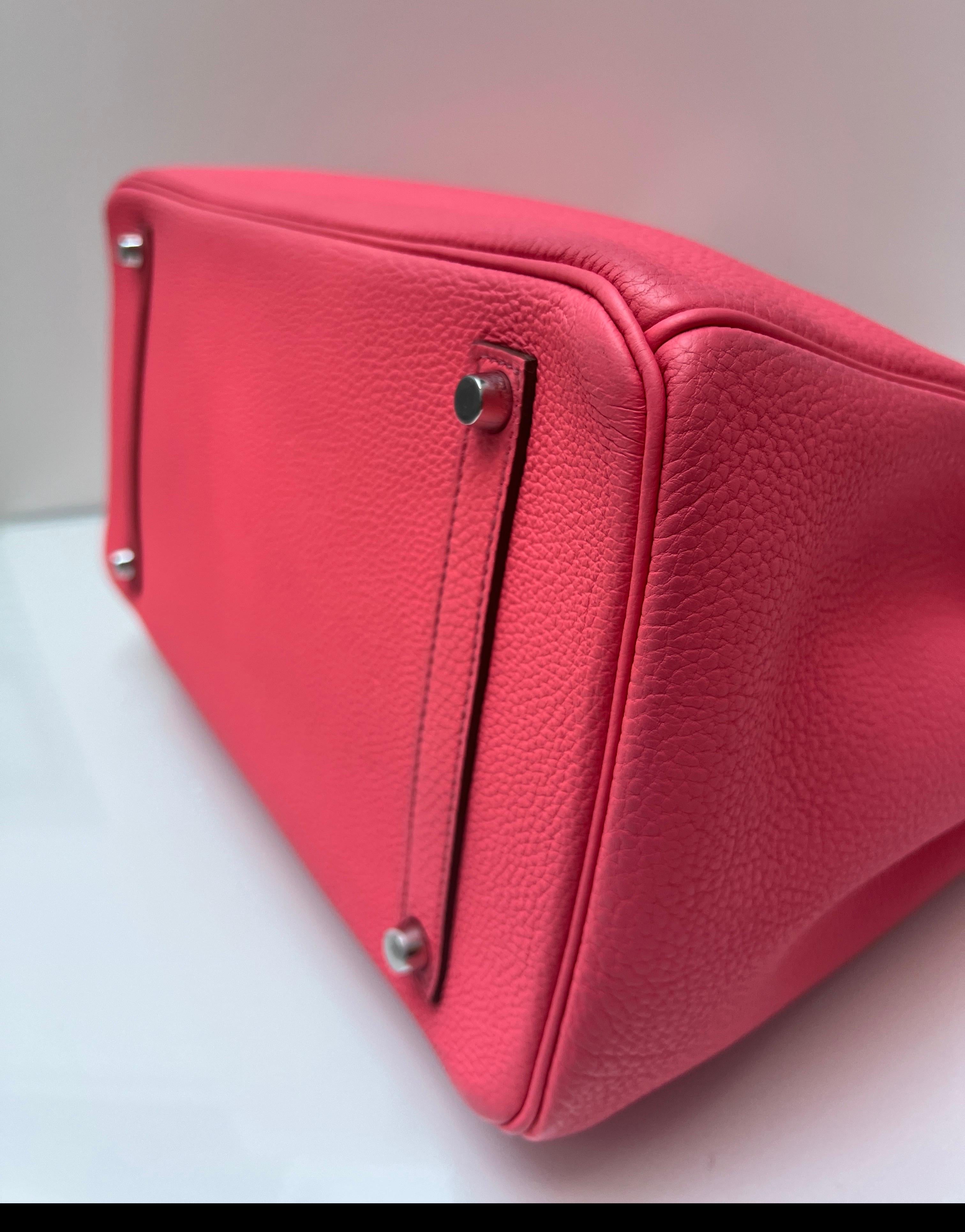 Hermes Rosa Rossetto Birkin 35 Borsa in vendita 8