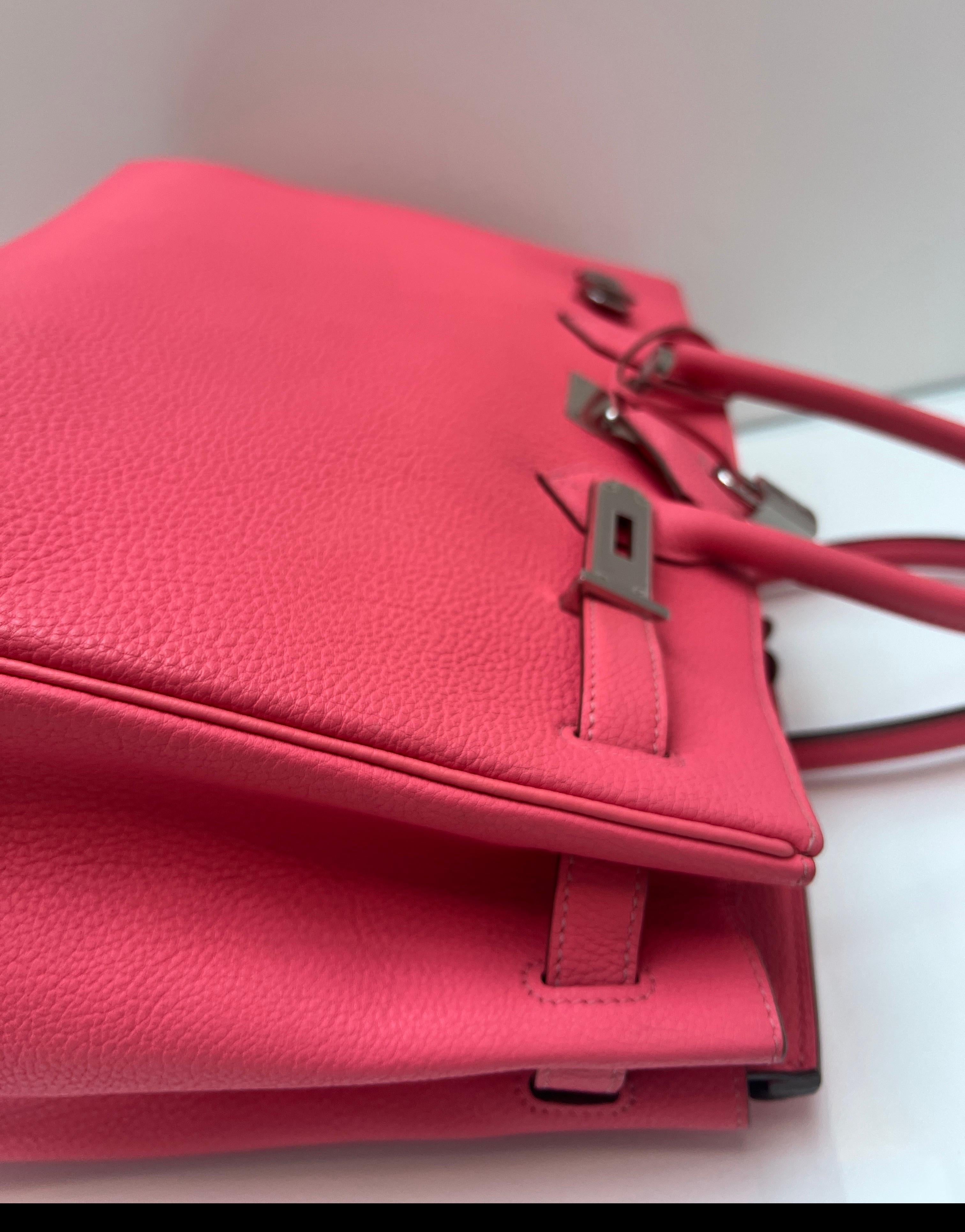 Hermes Rosa Rossetto Birkin 35 Borsa in vendita 10
