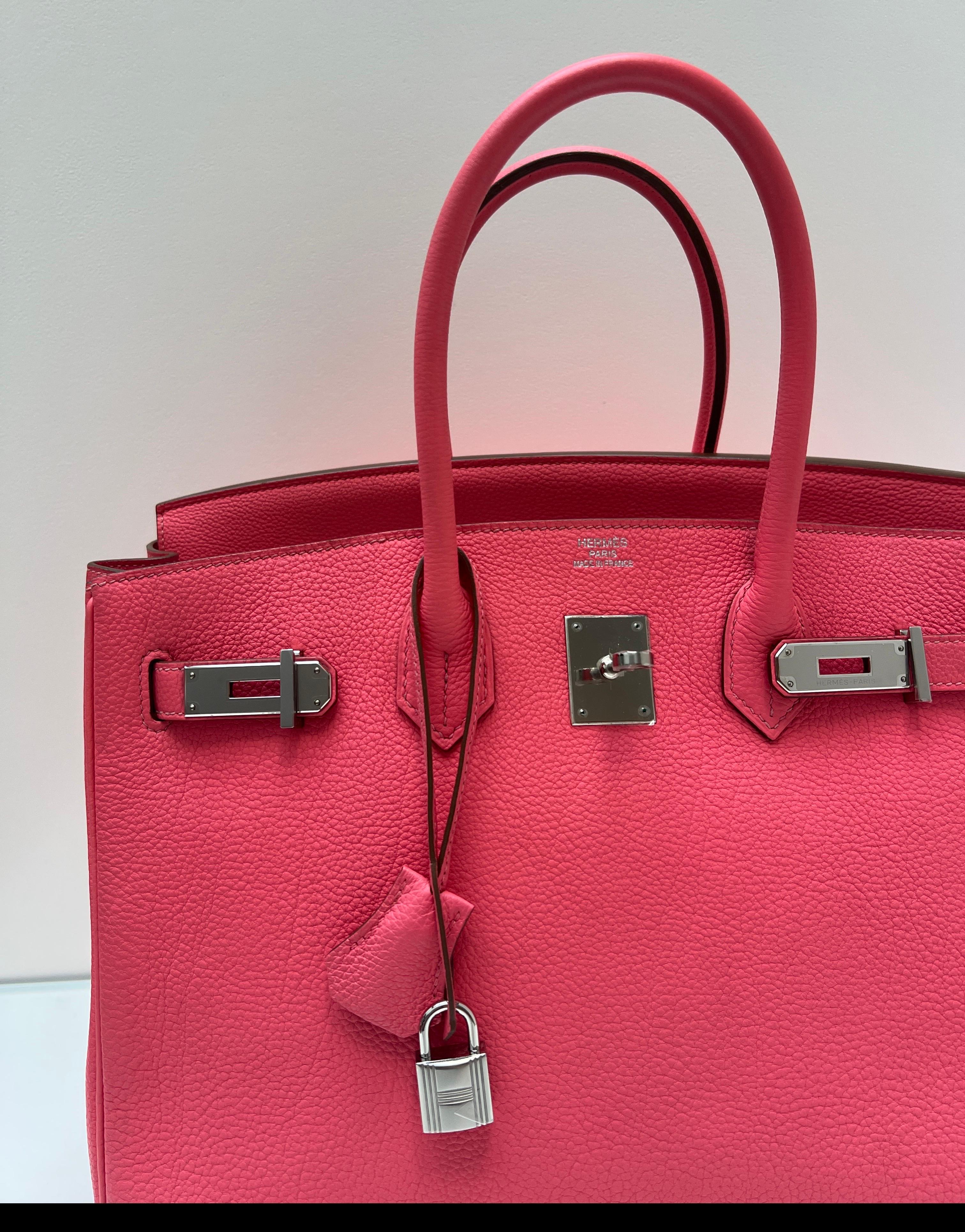 Hermes Rosa Rossetto Birkin 35 Borsa in vendita 11