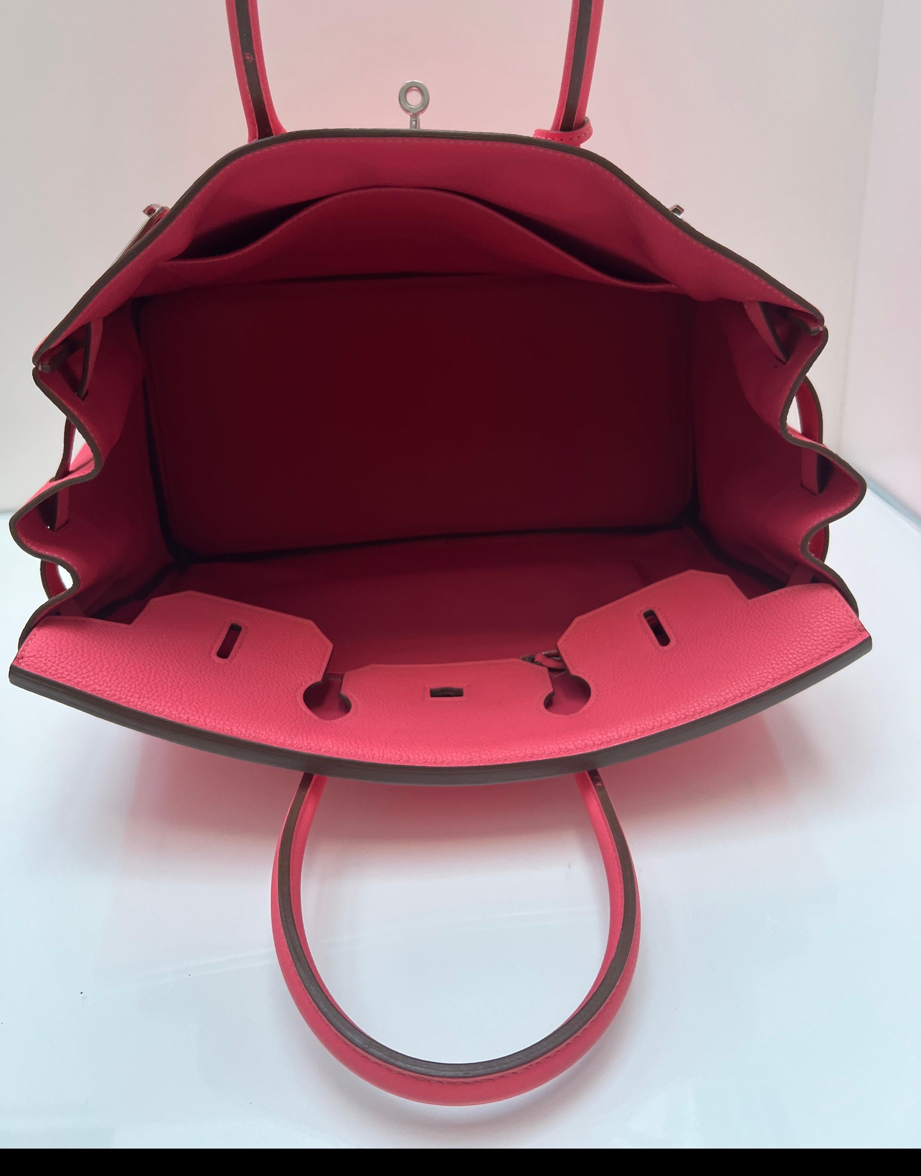 Hermes Rosa Rossetto Birkin 35 Borsa in vendita 12