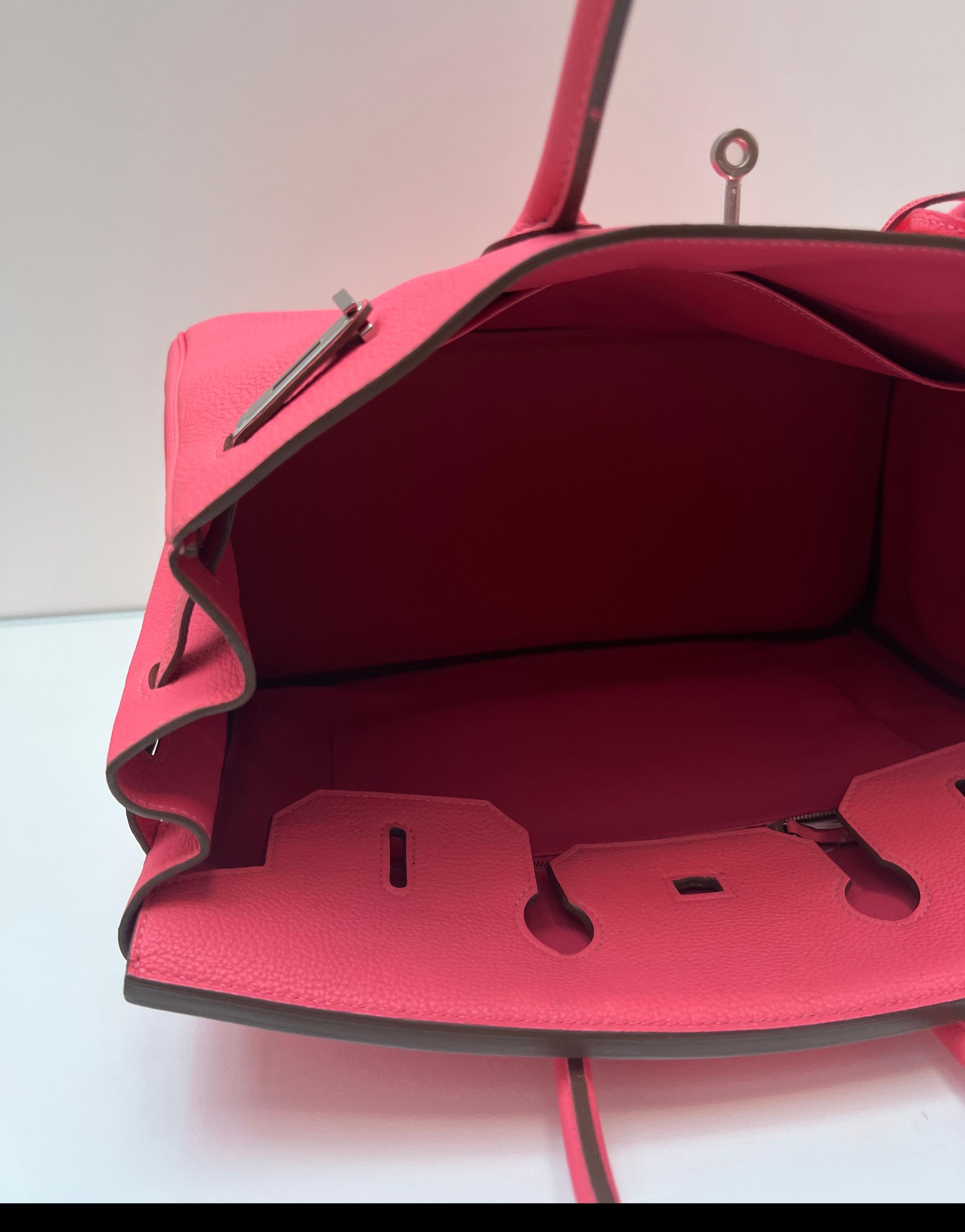Hermes Rosa Rossetto Birkin 35 Borsa in vendita 13