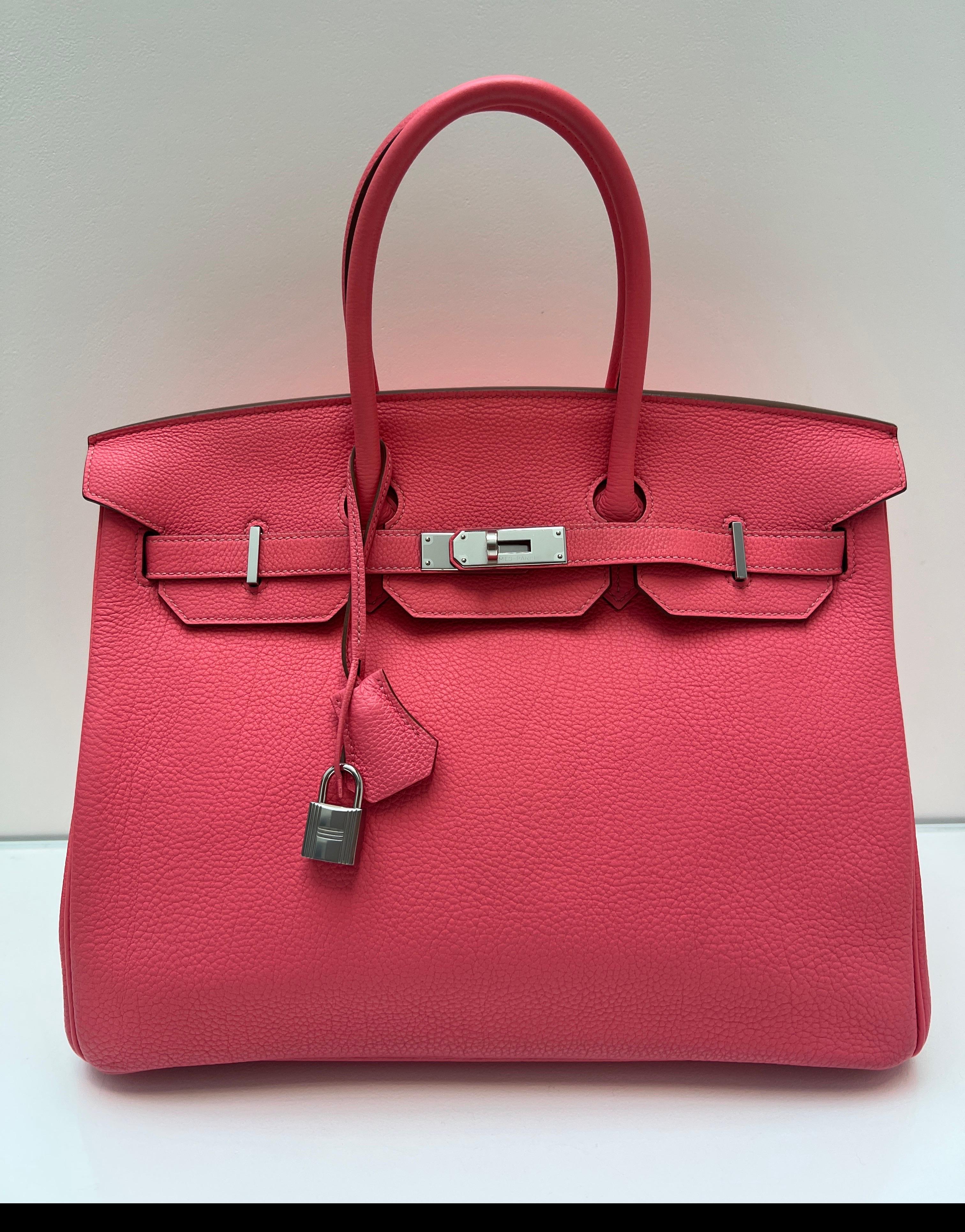 Hermes Rosa Rossetto Birkin 35 Borsa in vendita 14