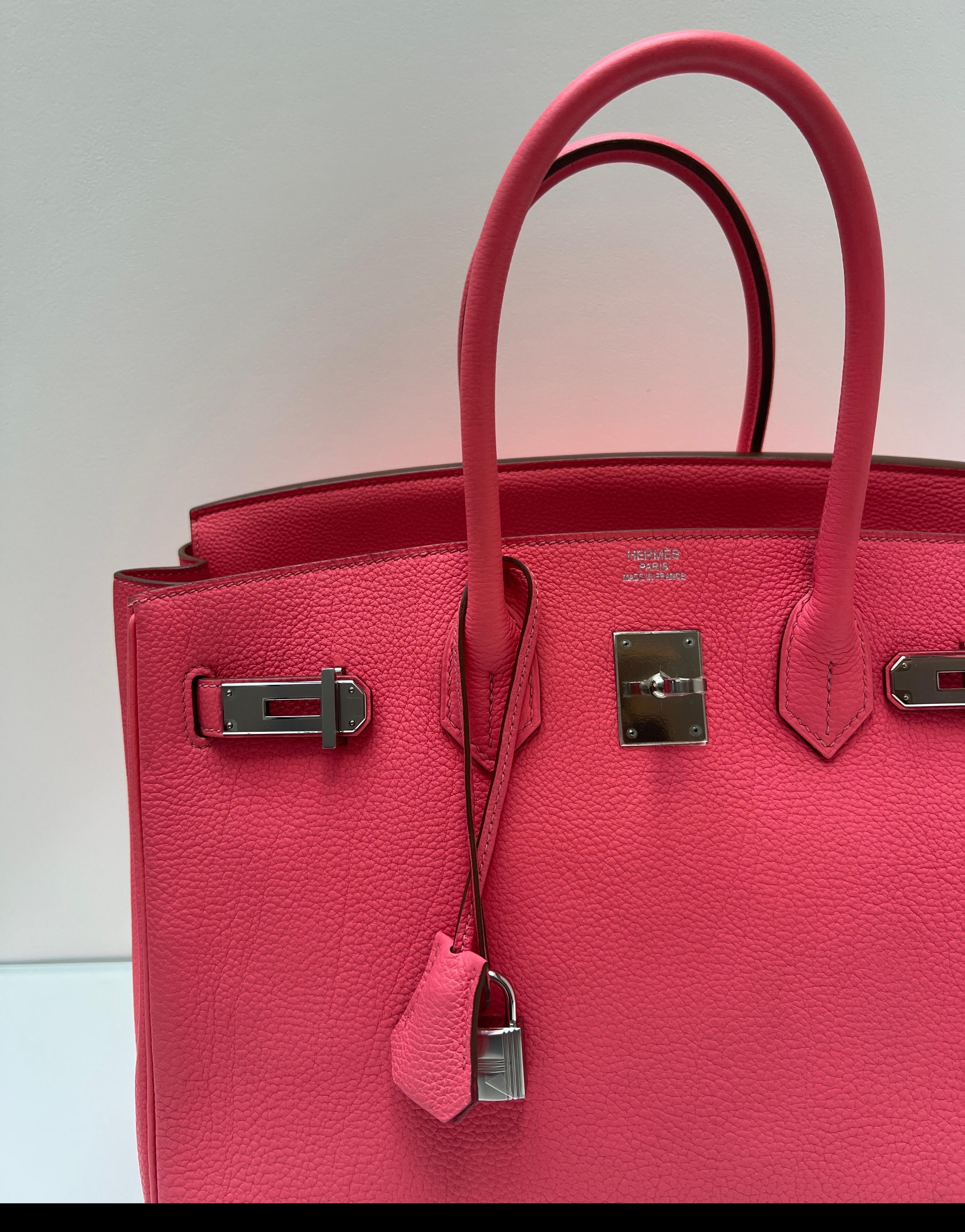 da uomo o donna Hermes Rosa Rossetto Birkin 35 Borsa in vendita