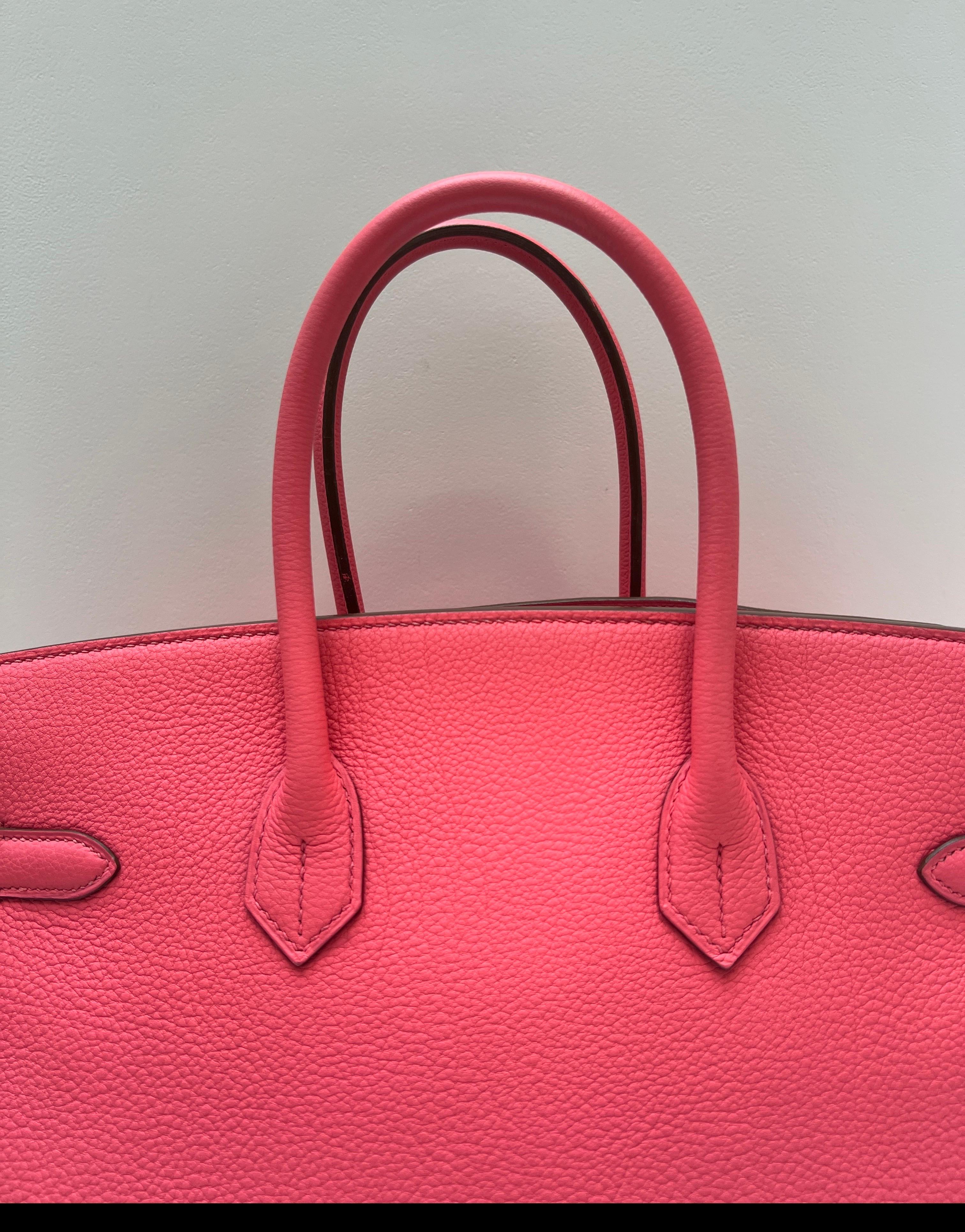 Hermes Rosa Rossetto Birkin 35 Borsa in vendita 4
