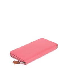 Hermès Rose Lipstick Epsom Leather Silk'In Classique Long Wallet