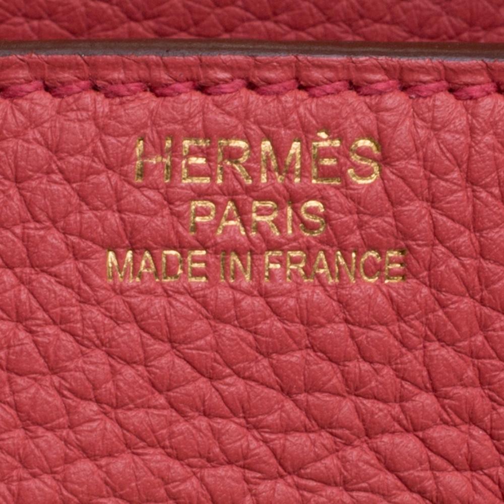 Hermes Rose Lipstick Togo Leather Gold Hardware Birkin 35 Bag 7