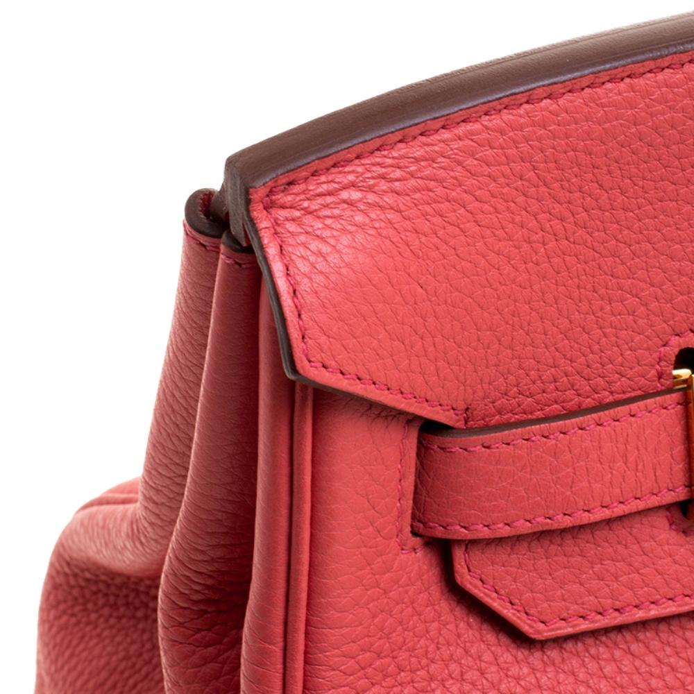 Hermes Rose Lipstick Togo Leather Gold Hardware Birkin 35 Bag 9