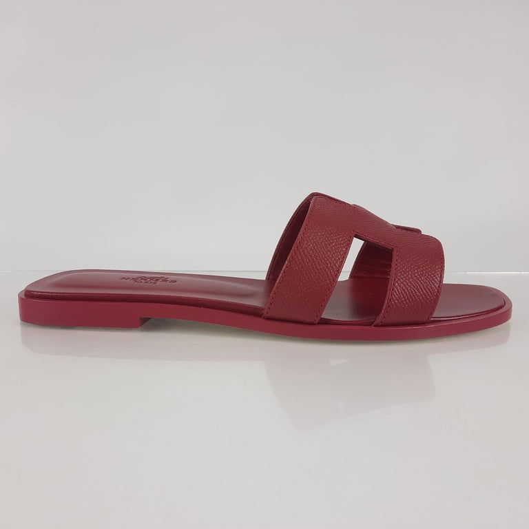 Hermes Rose Magenta Oran Sandal Size 36.5
