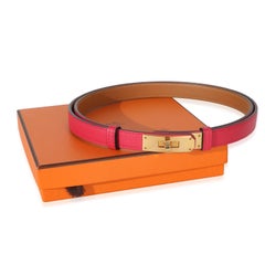 Hermès Rose Mexico Epsom Kelly 18 Belt GHW
