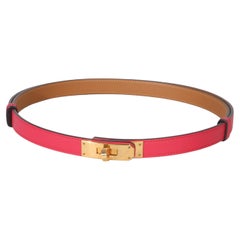 Hermès Rose Mexico Epsom Kelly 18 Belt GHW