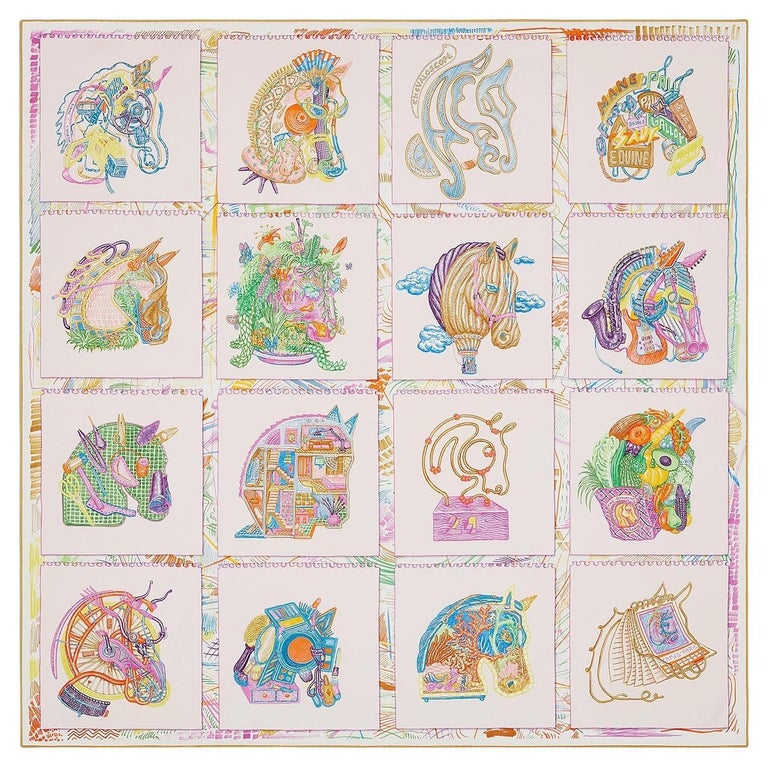 Foulard Moschino En Soie - Multicolore - Occasion Très Bon État