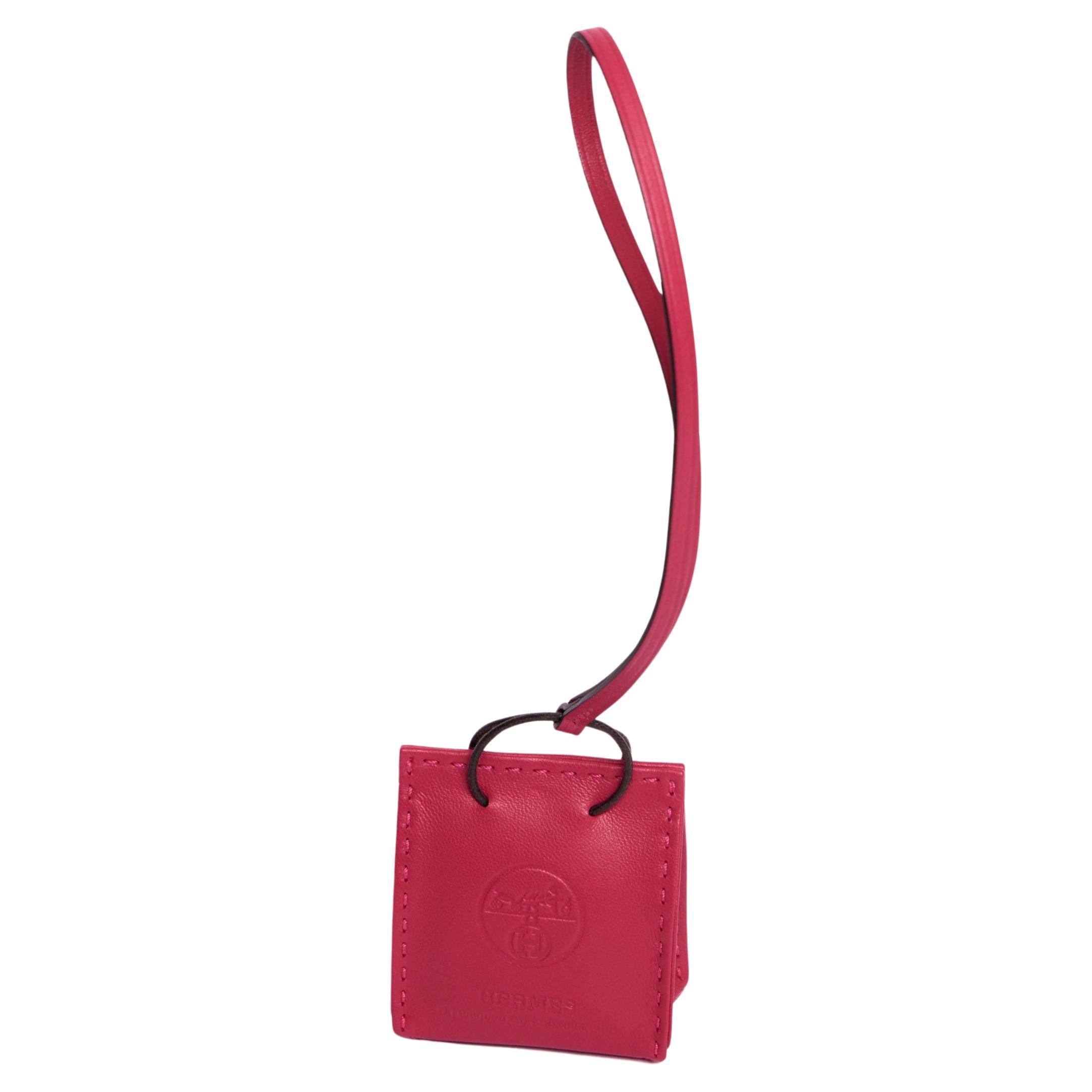 Hermès Rose ""Orange Bag Charm""