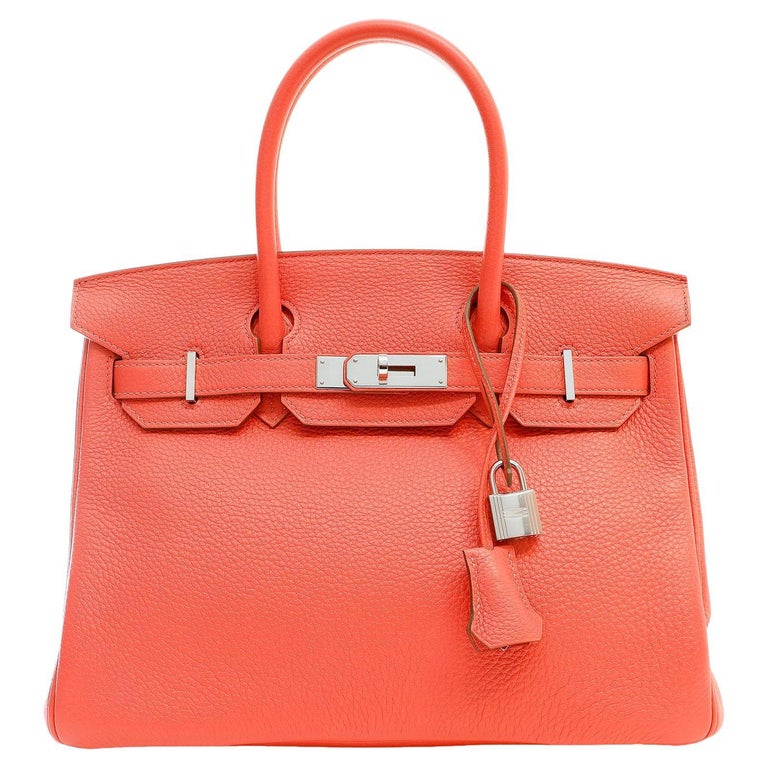 Hermes 25cm Rose Jaipur Coral Pink Red Sellier Epsom Kelly Bag Gold Je -  Chicjoy