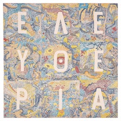 Hermes Rose Pale/Bleu/Jaune Eleftheria scarf 90