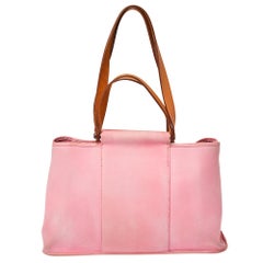 Hermes Rose Pink Canvas Cabag Elan Tote