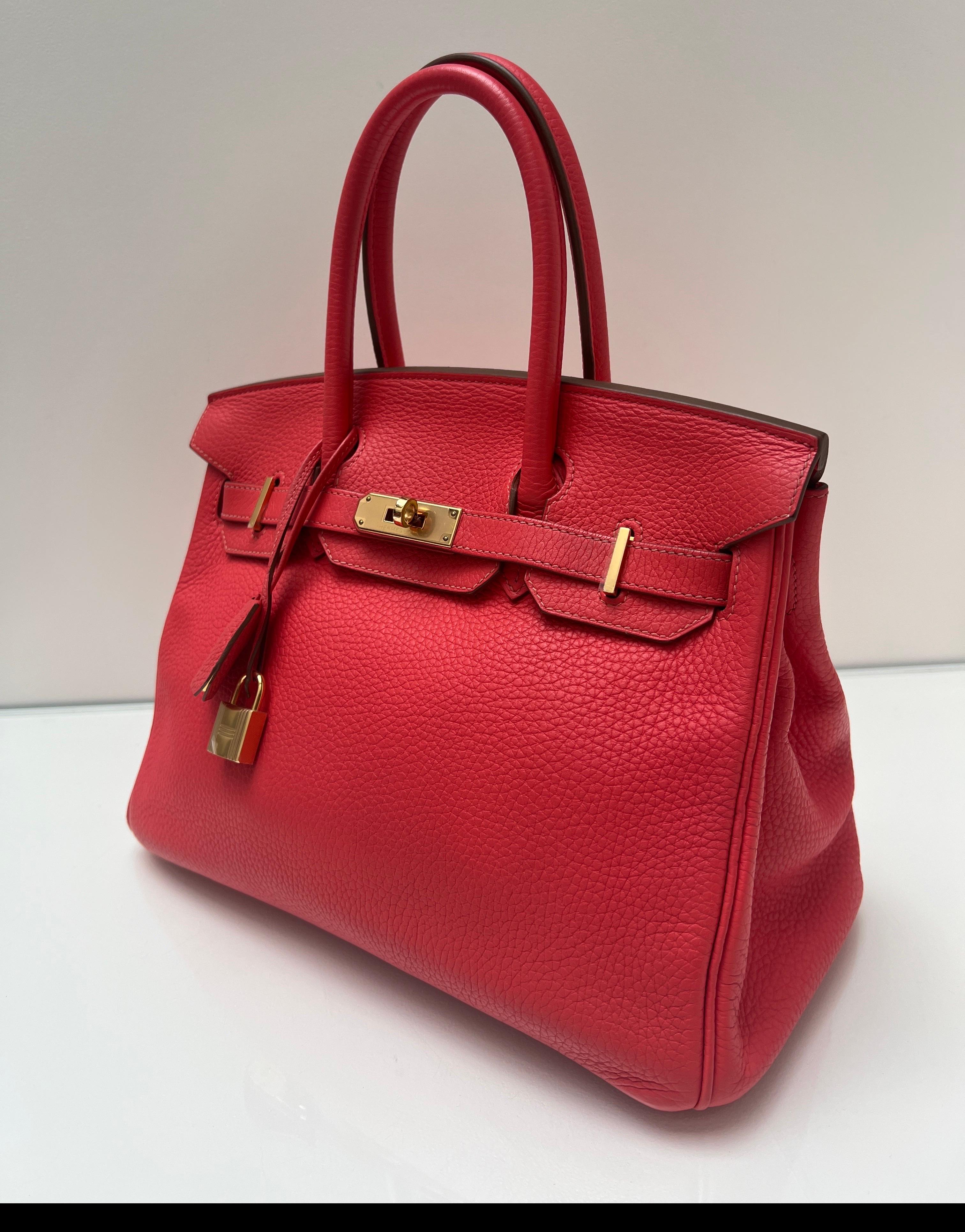Hermes Rose Jaipur Birkin 30 Bag For Sale 5