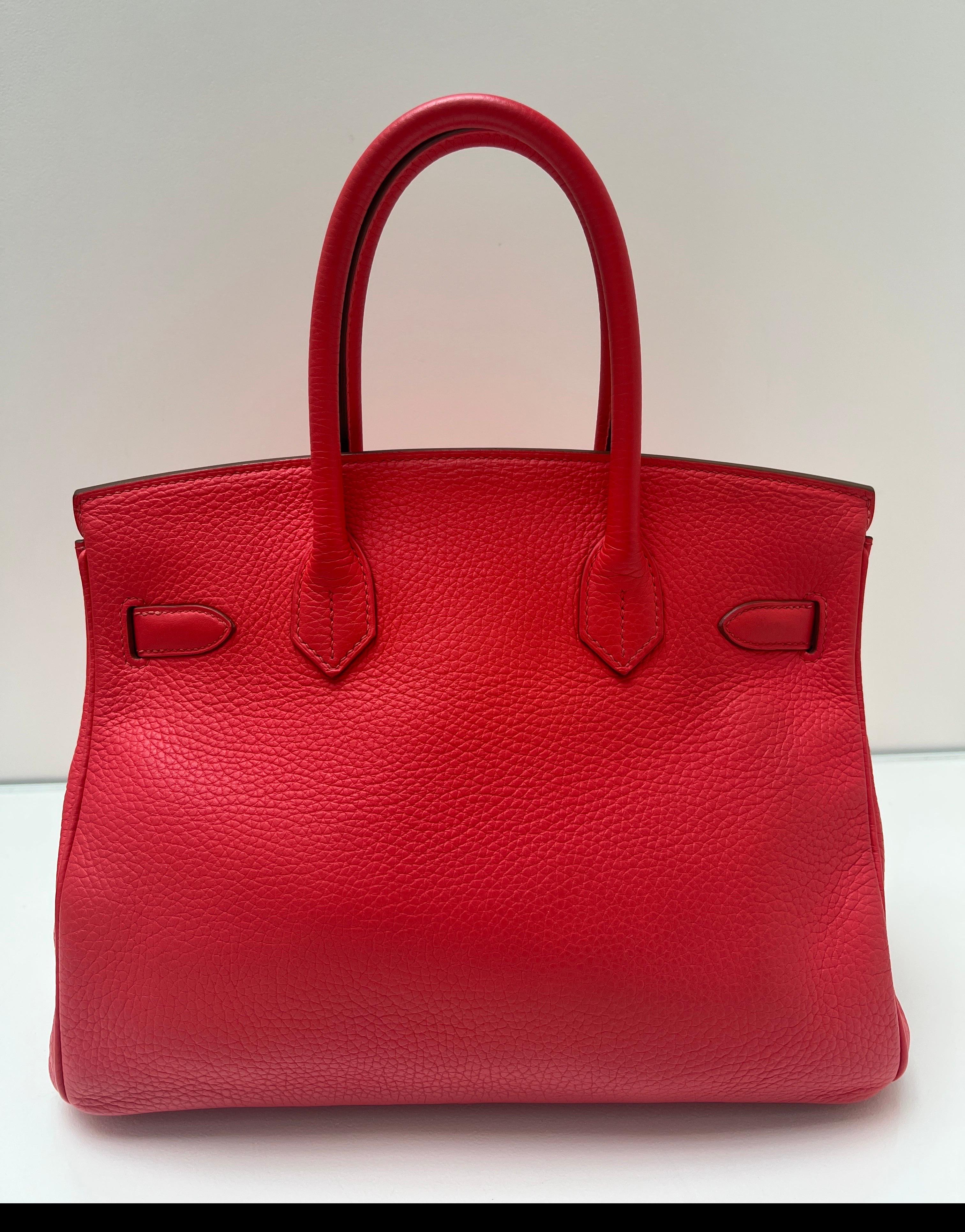 Hermes Rose Jaipur Birkin 30 Bag For Sale 6