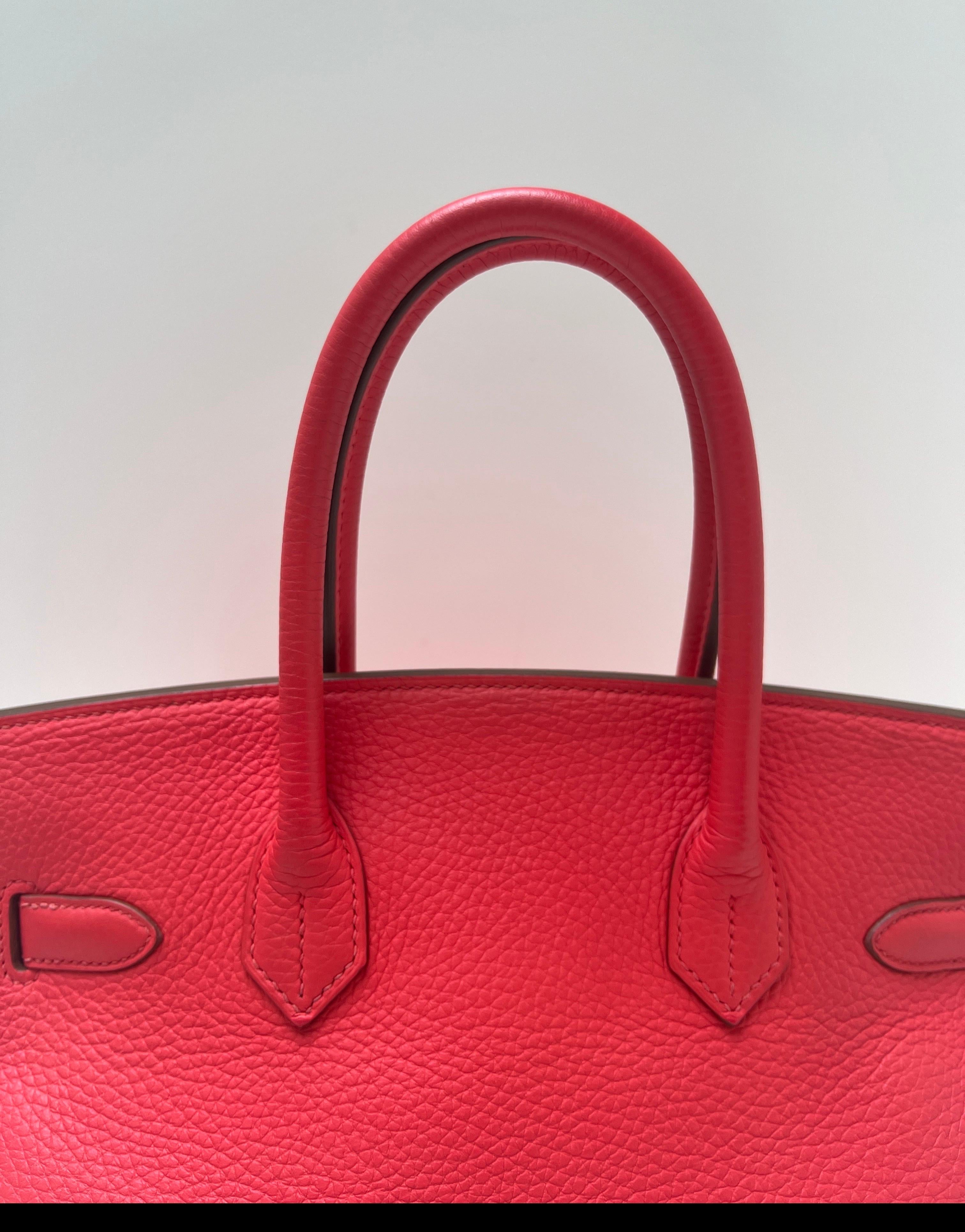 Hermes Rose Jaipur Birkin 30 Bag For Sale 7
