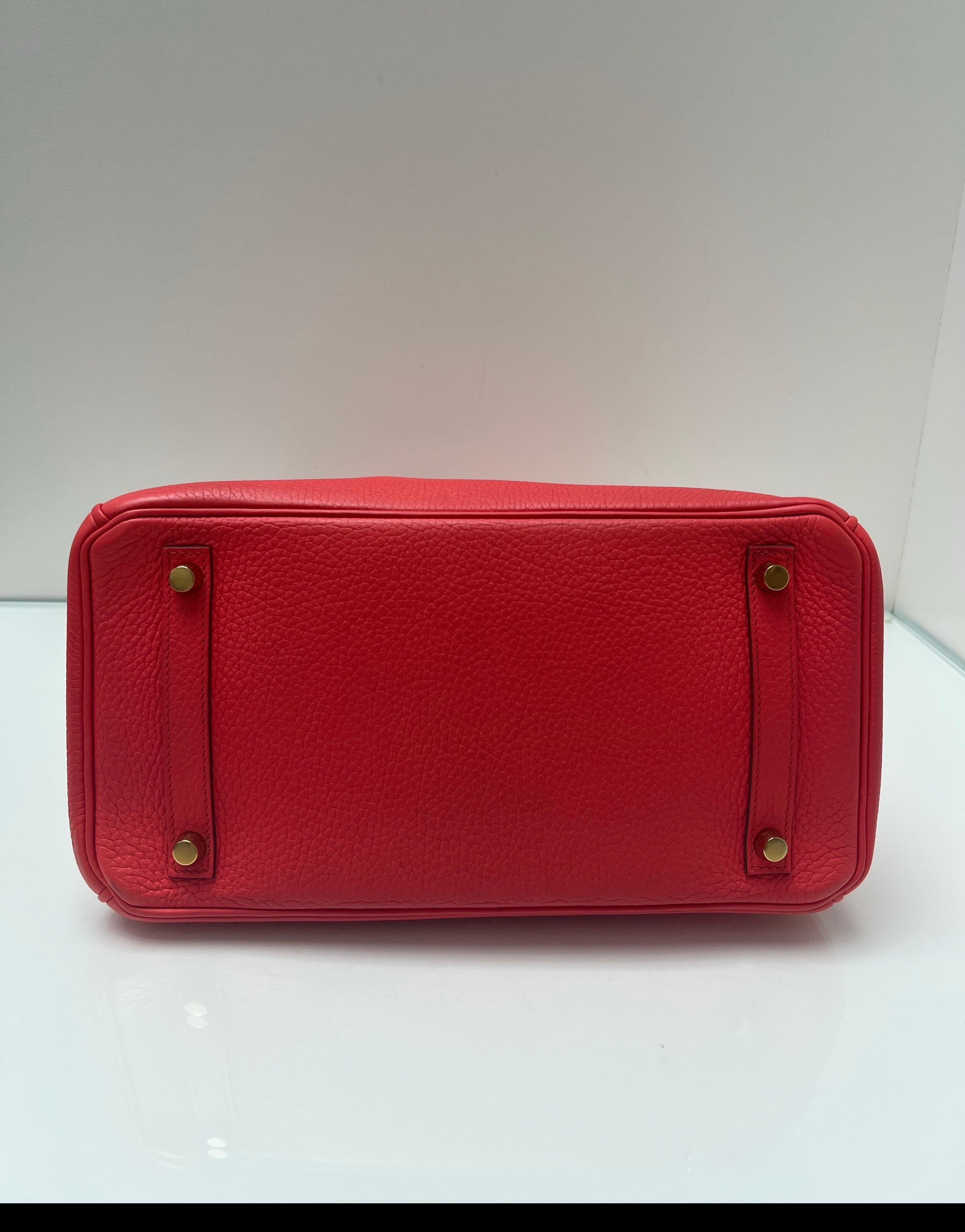 Hermes Rose Jaipur Birkin 30 Bag For Sale 11