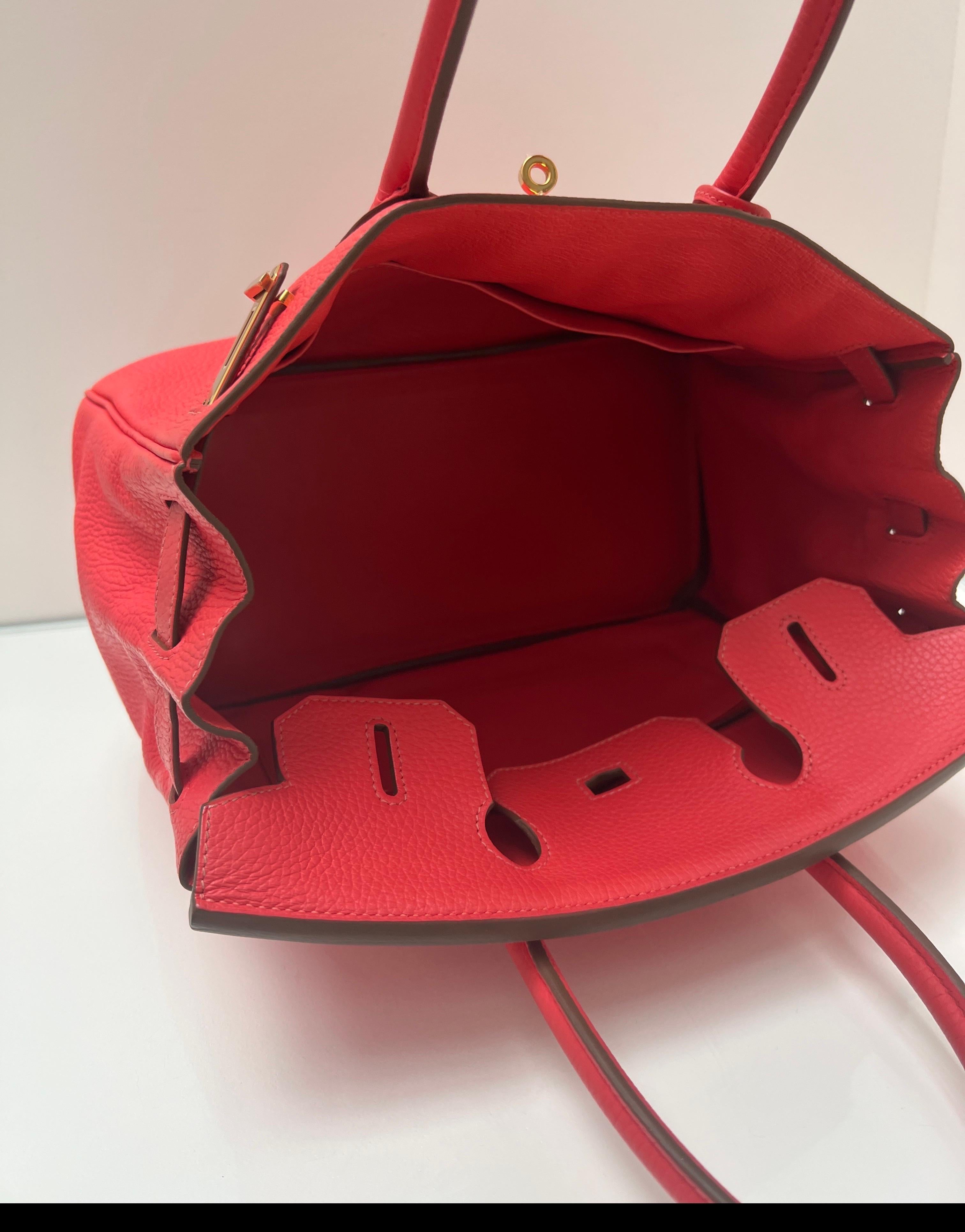 Hermes Rose Jaipur Birkin 30 Bag For Sale 2