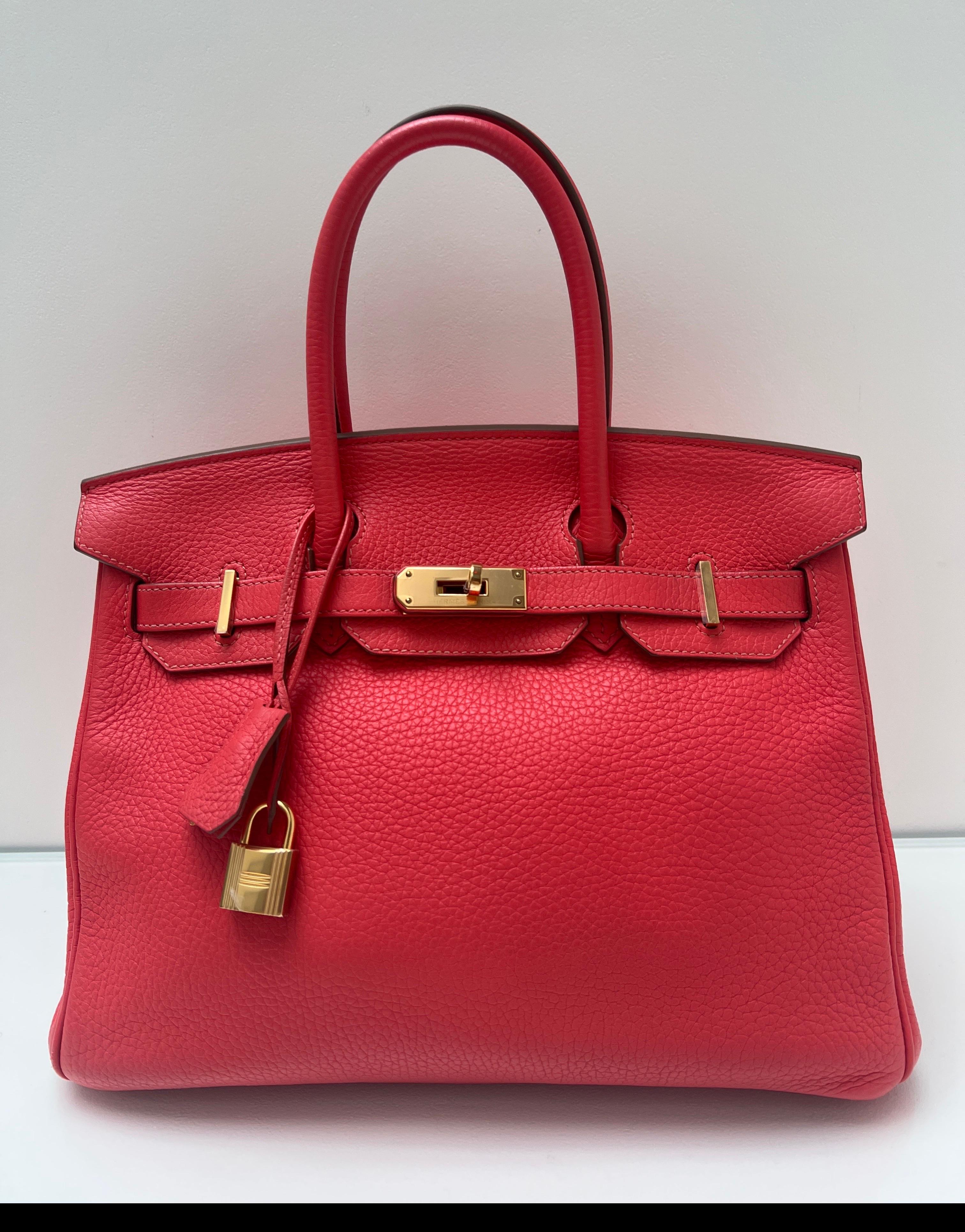 Hermes Rose Jaipur Birkin 30 Bag For Sale 3