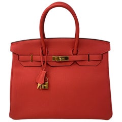 Hermes Rose Pivoine Birkin 35 Bag