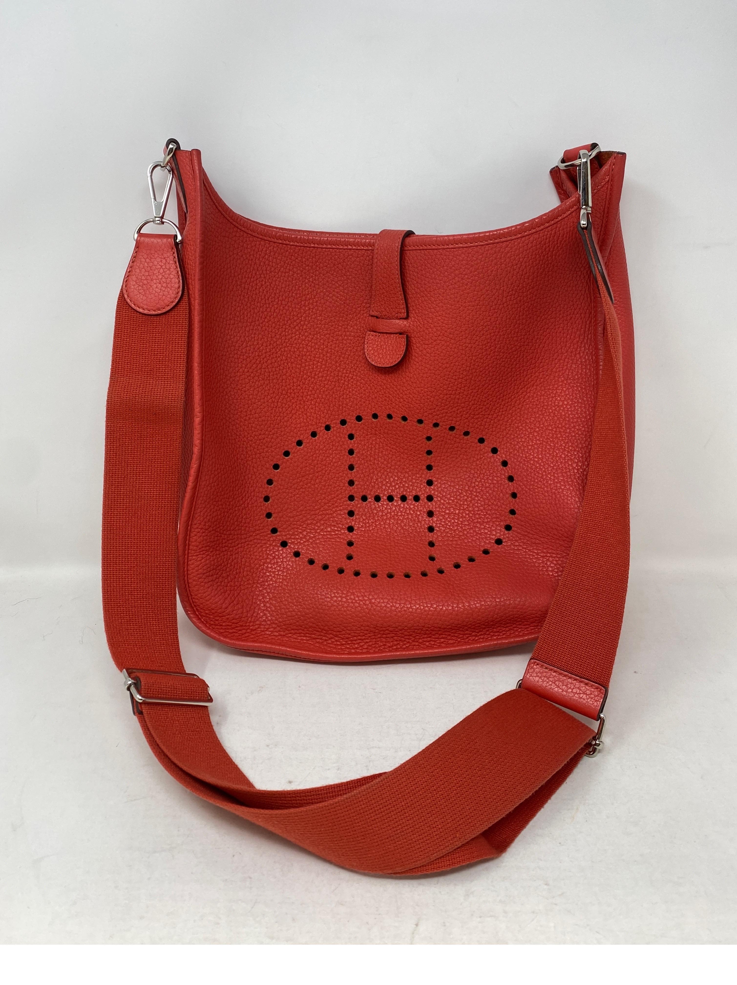 Hermes Rose Pivoine Evelyne GM Crossbody Bag 10