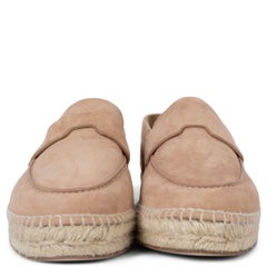 HERMES Rose Porcelaine pink suede TRIP Espadrilles Flats Shoes 41 fit 40