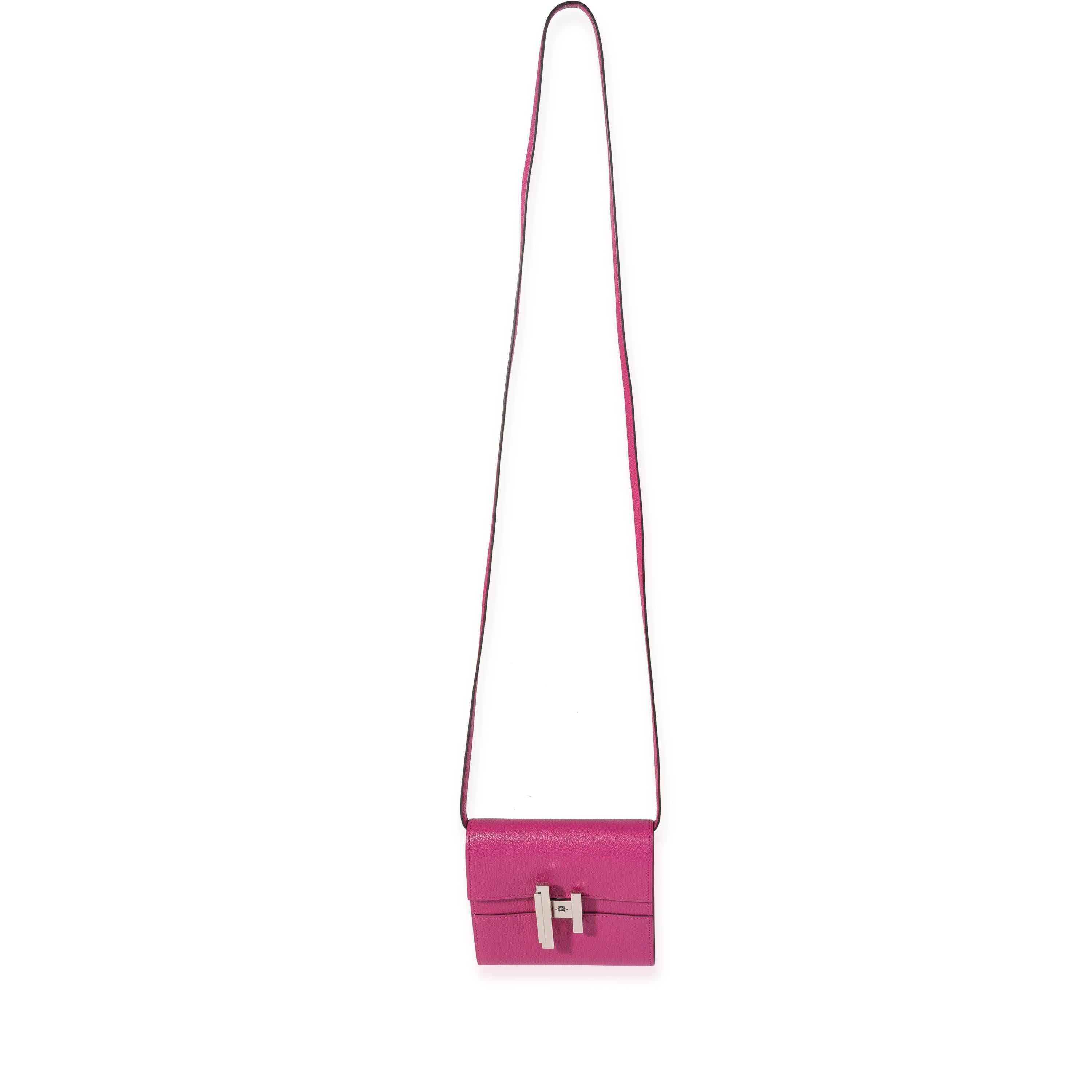 Titolo: Hermès Rose Pourpre Chévre Mysore Mini Portafoglio Cinetico PHW
SKU: 120192
Condizioni: Usato (3000)
Condizioni della borsa: Menta
Commenti sulle condizioni: Condizioni perfette. Plastica sulla ferramenta. Nessun segno visibile di usura.