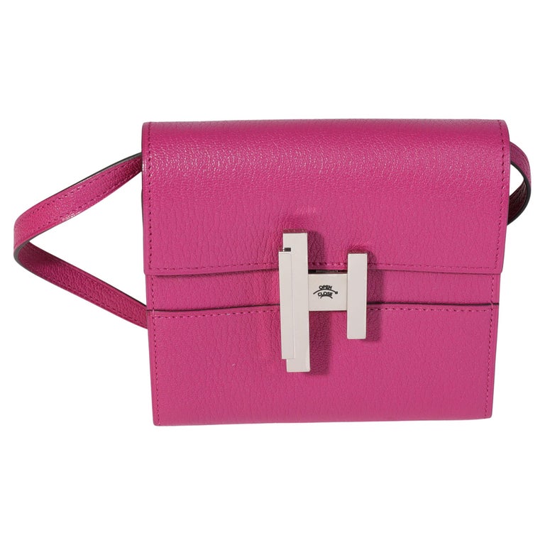 Hermes Birkin 25 Rose Pourpre Chevre Mysore PHW Handbag with Twilly, K Stamp