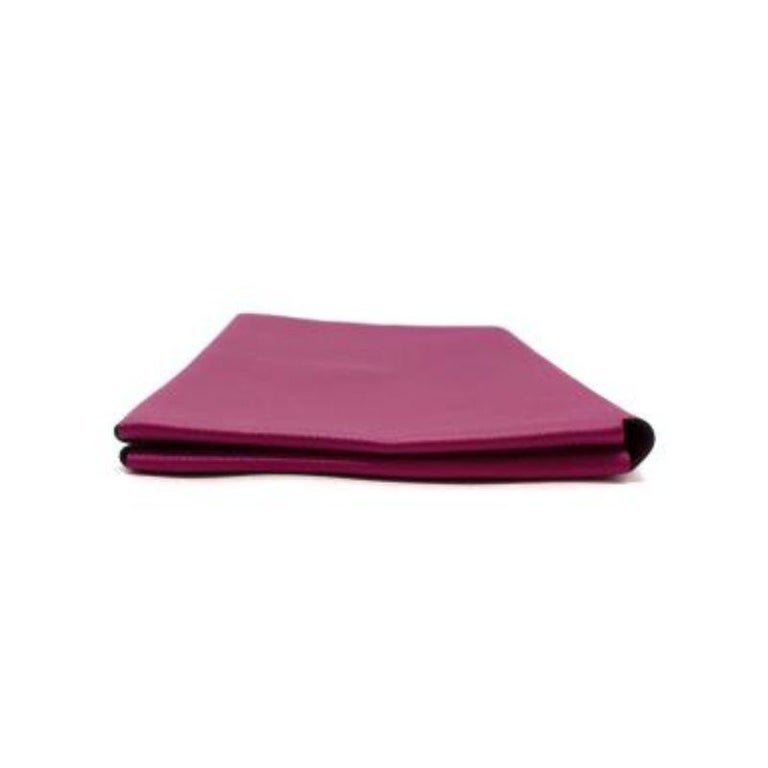 Hermes Calvi Epsom Leather Card Holder Rose Purple Silver Z(2021)