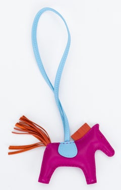 Hermes Rose Pourpre Horse Bag Charm NIB