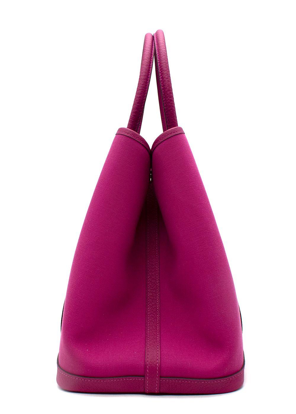 Rose Pourpre Officier Canvas Garten Party 36 PHW von Hermès im Zustand „Neu“ im Angebot in London, GB