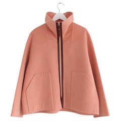 Hermes Rose Quartz Double Faced Cashmere Giacca Cape Fit