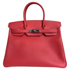 Hermès Rose Red 30 cm Epsom Birkin Bag